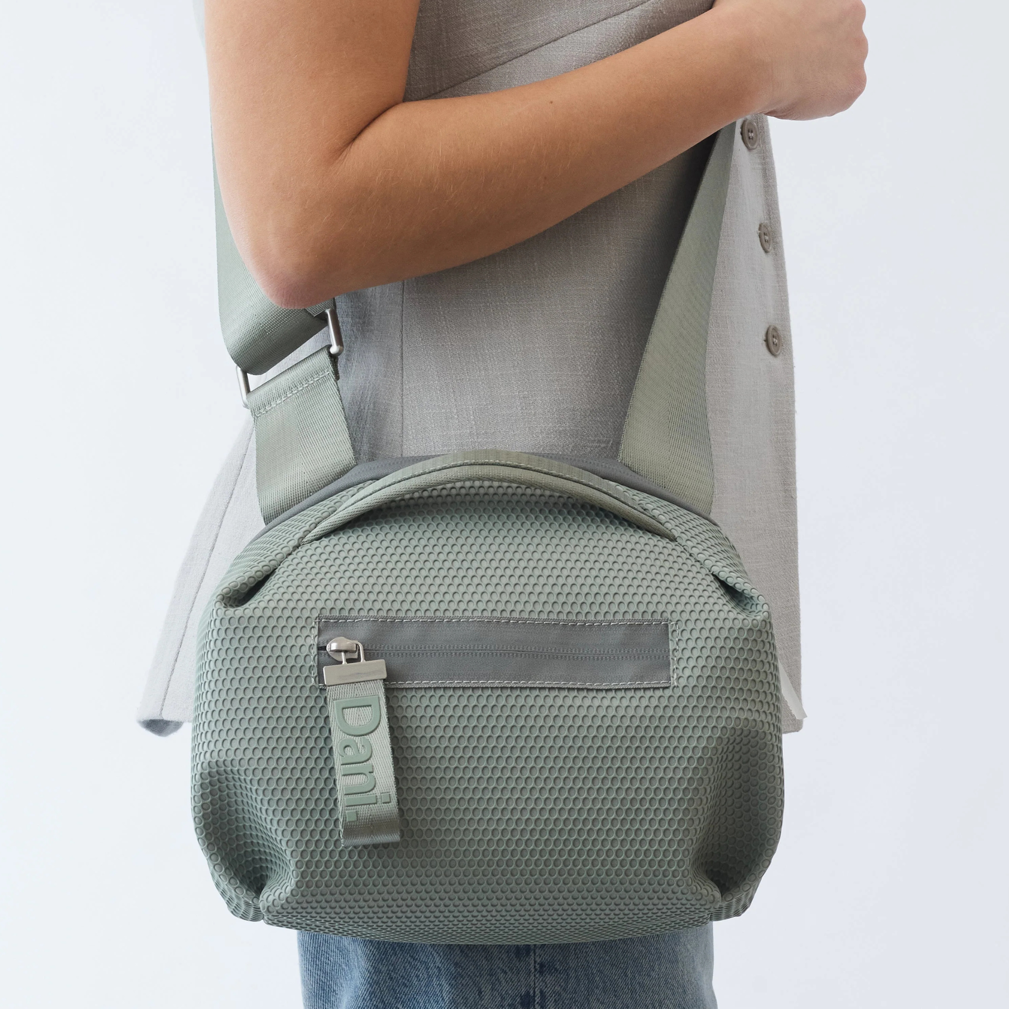 Daniella Lehavi Bonnie Crossbody bag featuring sleek design, leather material, and adjustable strap in a stylish, modern look.