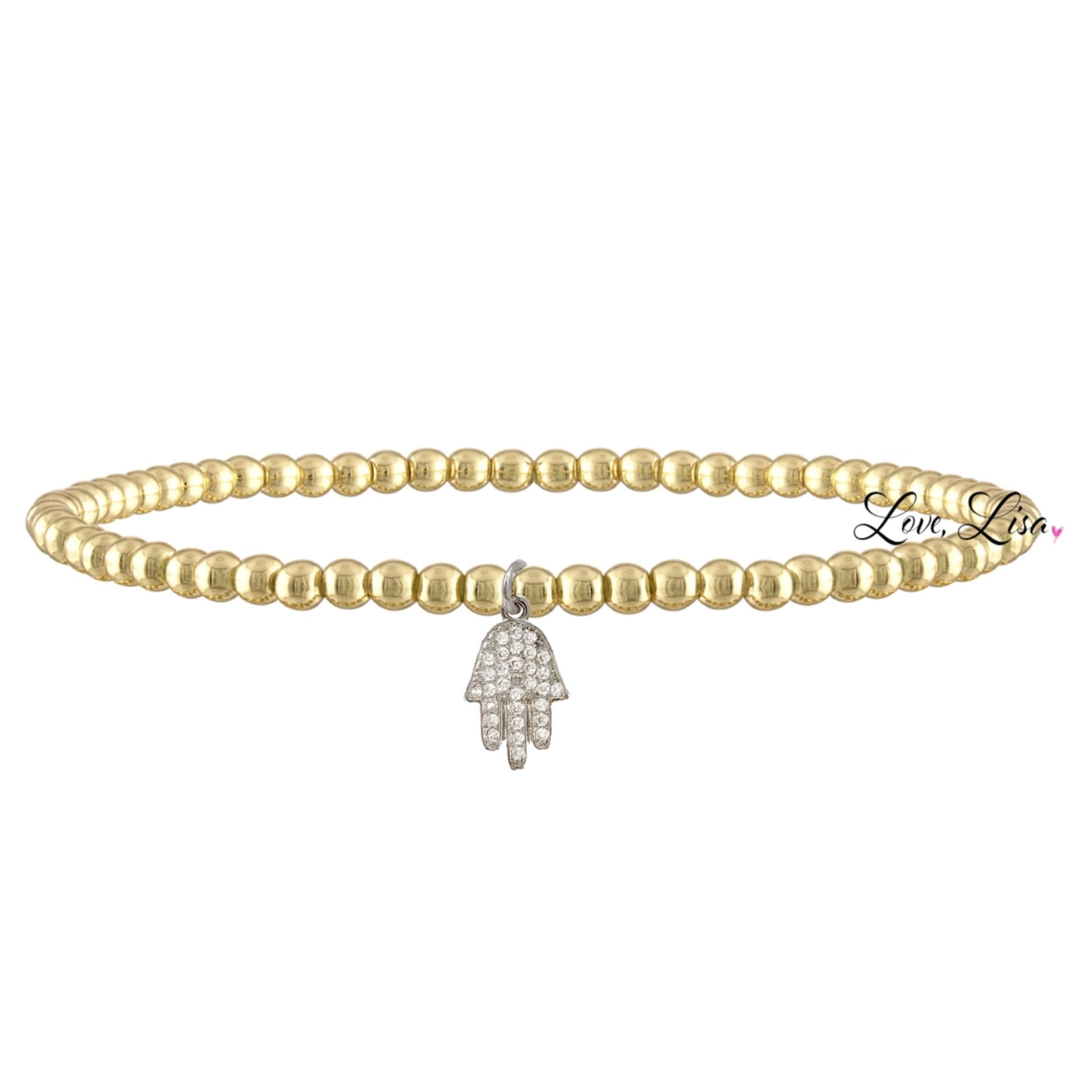 Sami Tiny Little Hamsa Beaded Bracelet - Let's Bag It