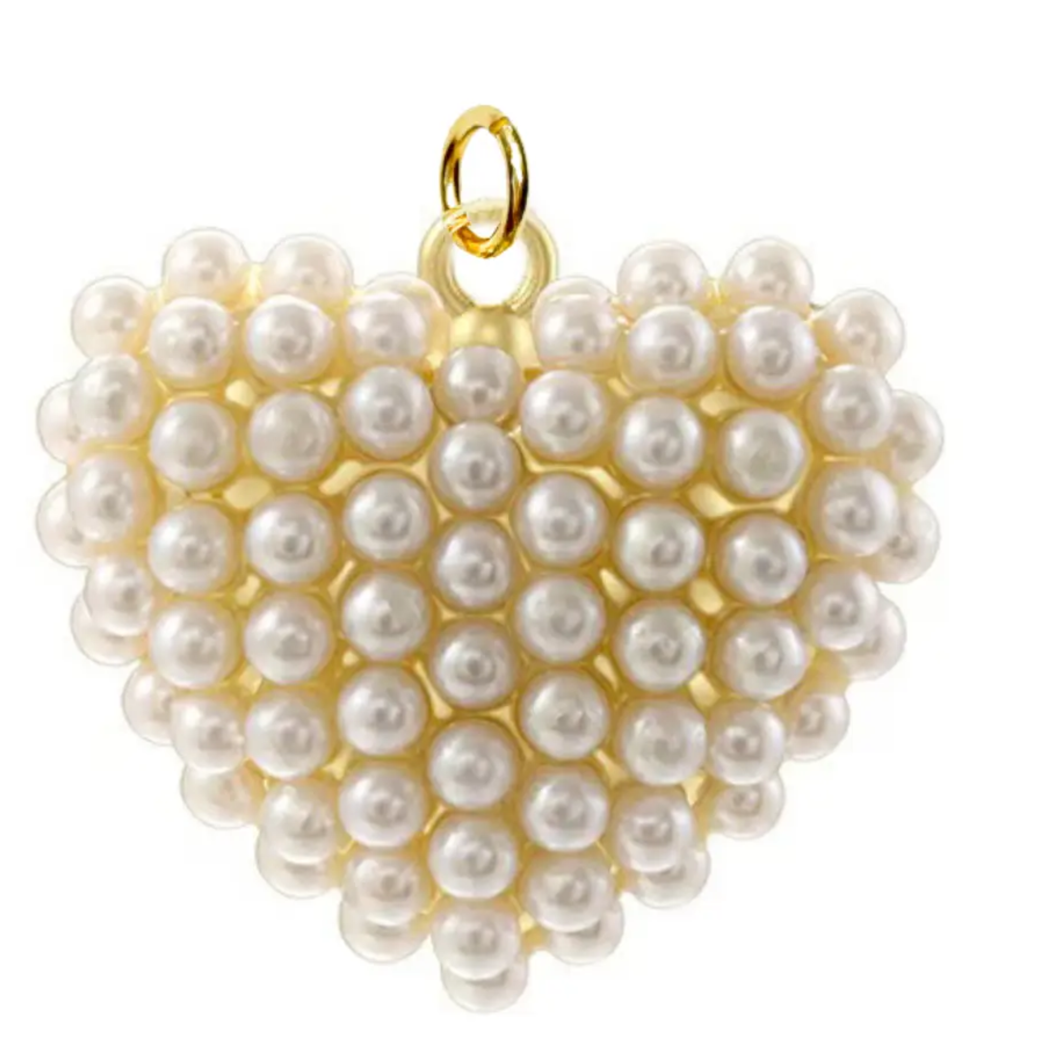 Pearl Heart Charm - Let's Bag It