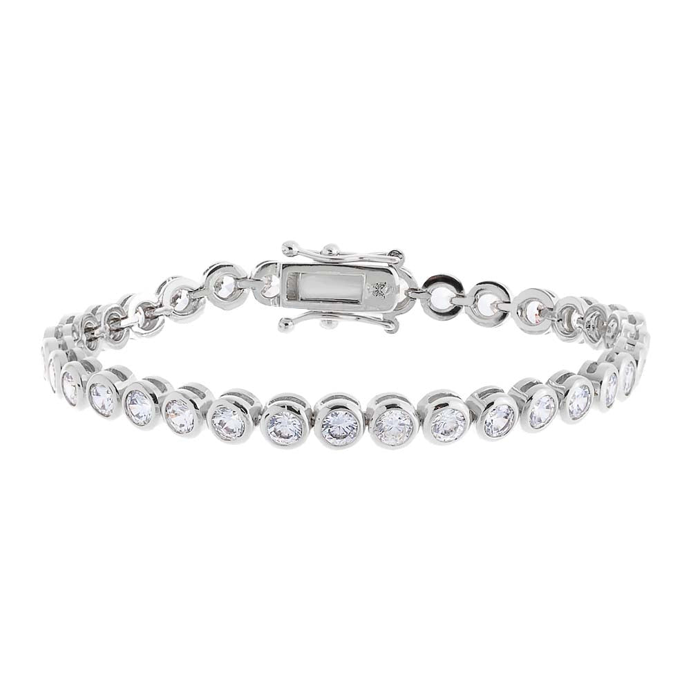 Round Bezel Tennis Bracelet