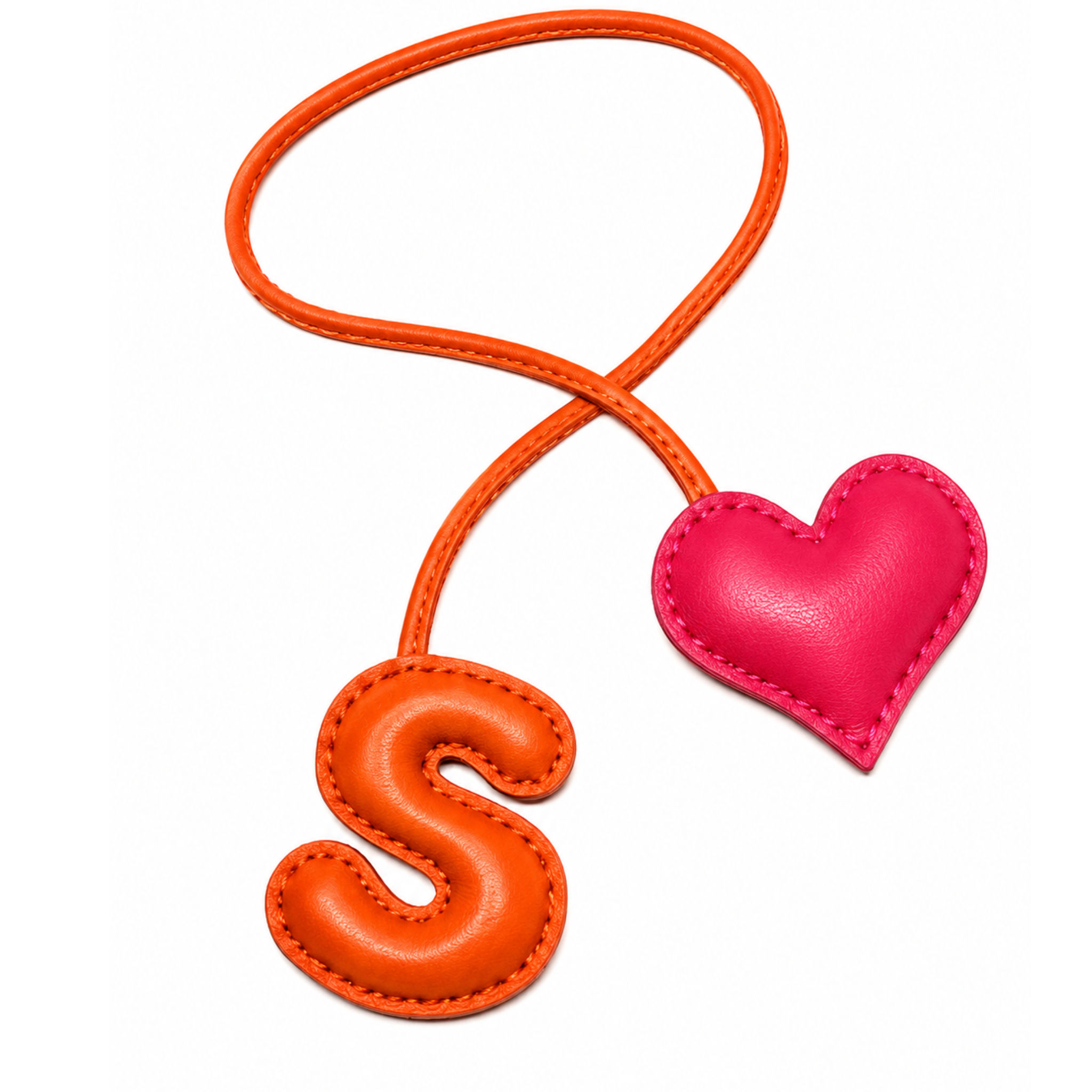 Initial w/ Heart Bag Charms