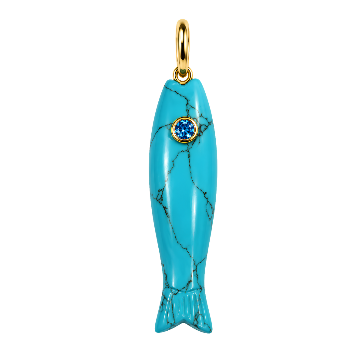 Gemstone Fish Charm