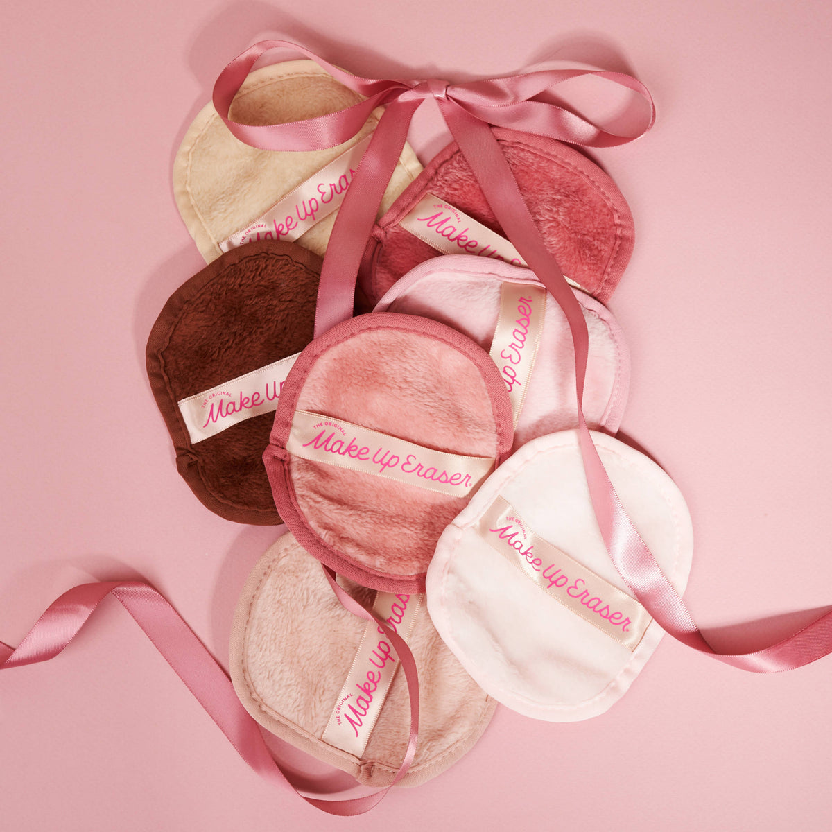 Sweet Cheeks MakeUp Eraser 7-Day Set in blush and pink neutrals, skincare reversible cloths from The Original MakeUp Eraser.