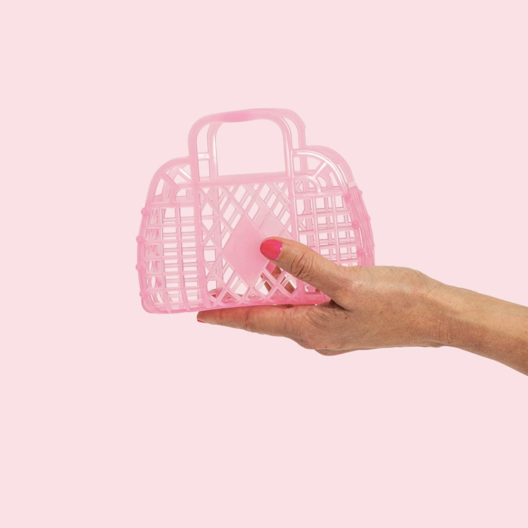 Sunjellies Retro Basket Bubblegum Pink- Mini
