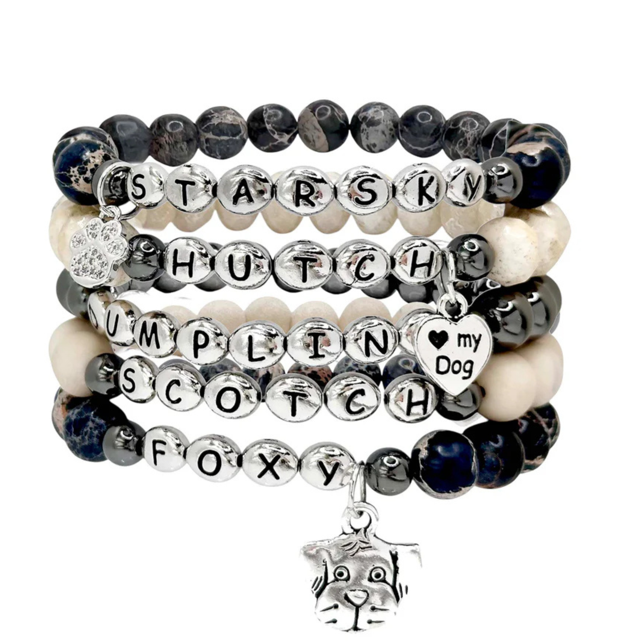 Carrie Personalized Dog Lover Bracelets - Let's Bag It