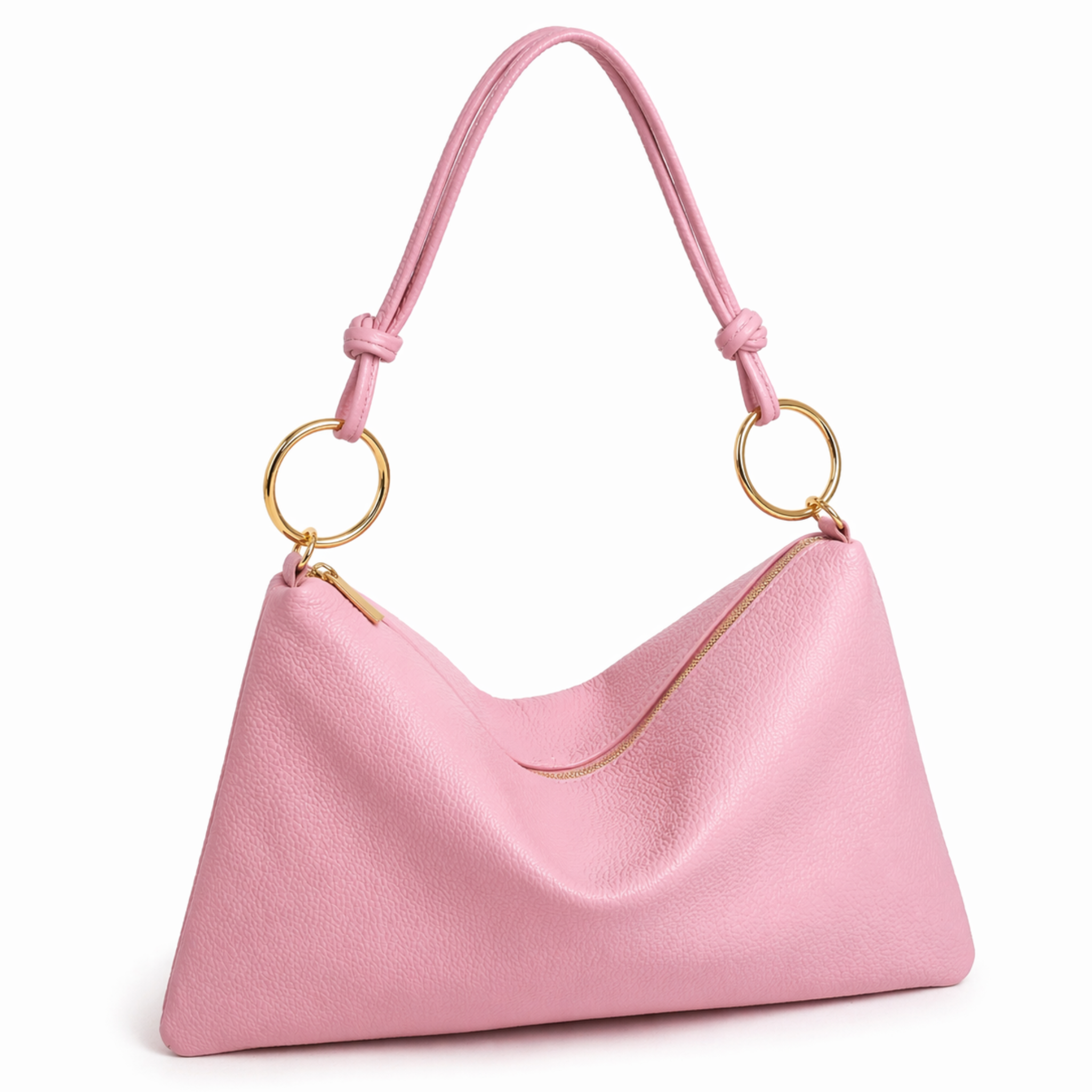 Private label Soho Slouch Bag handbag with soft, slouchy leather design and casual style, shown in a natural beige color.