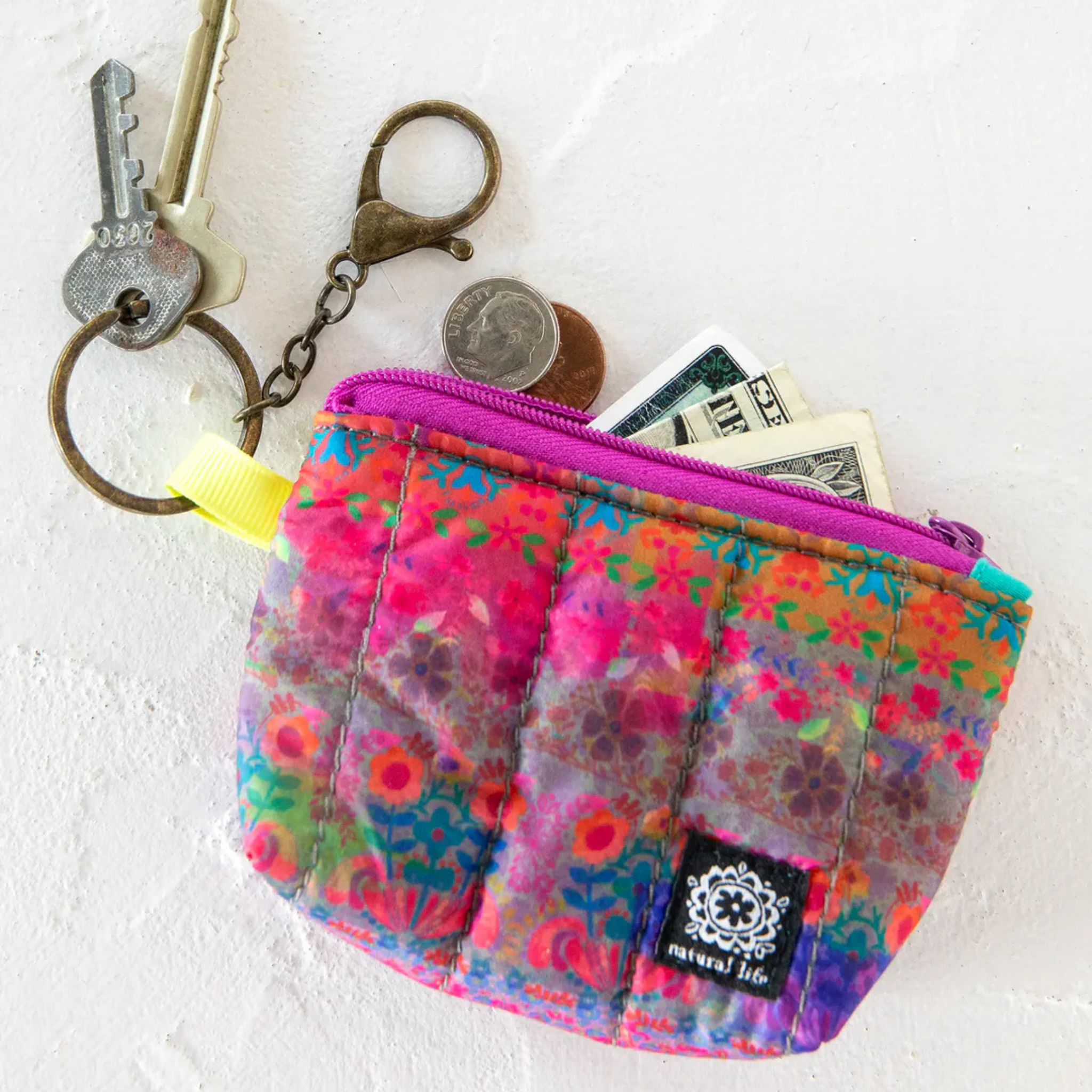 Mini Puffy Coin Purse Key Clip