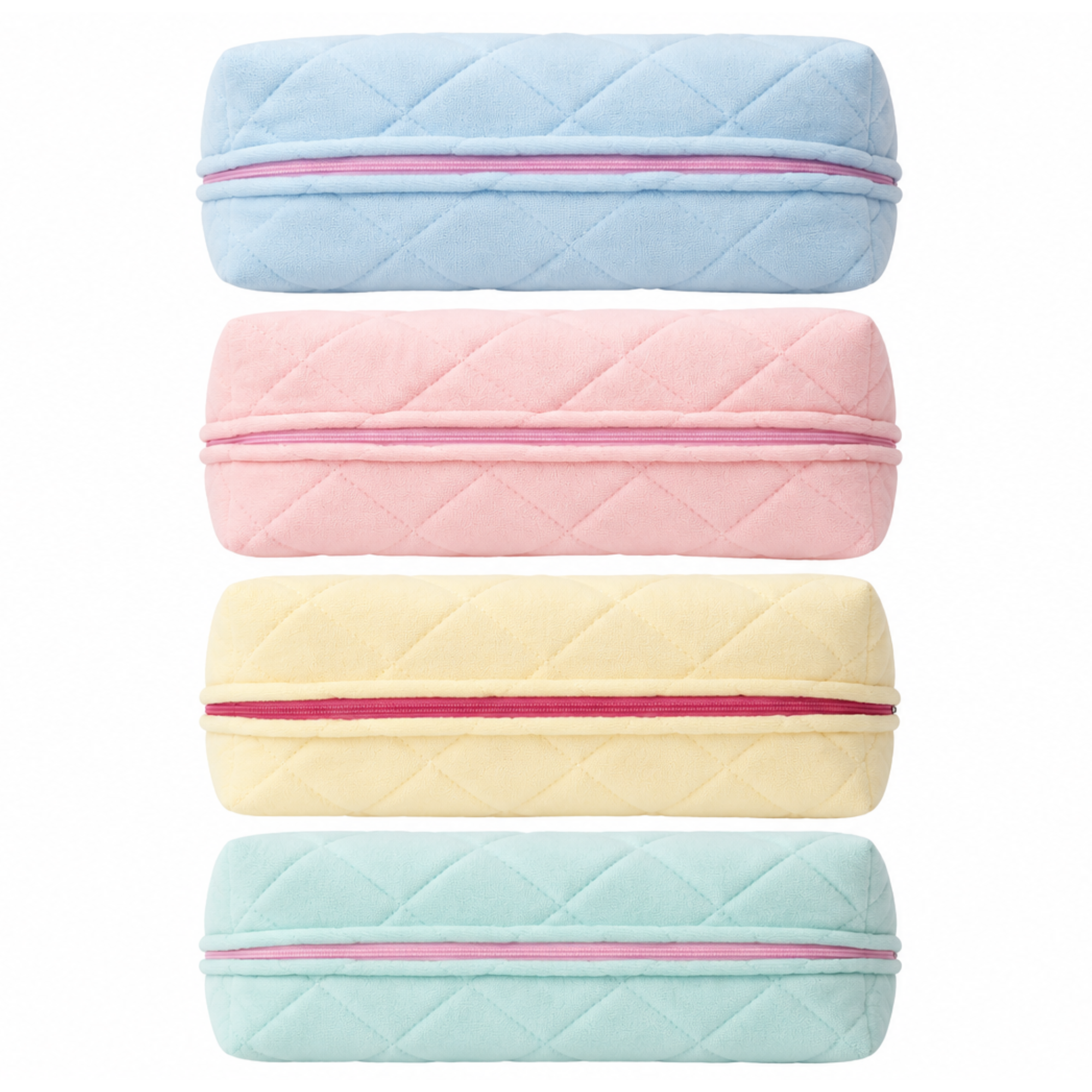 Large Quilted Terry Makeup Pouch