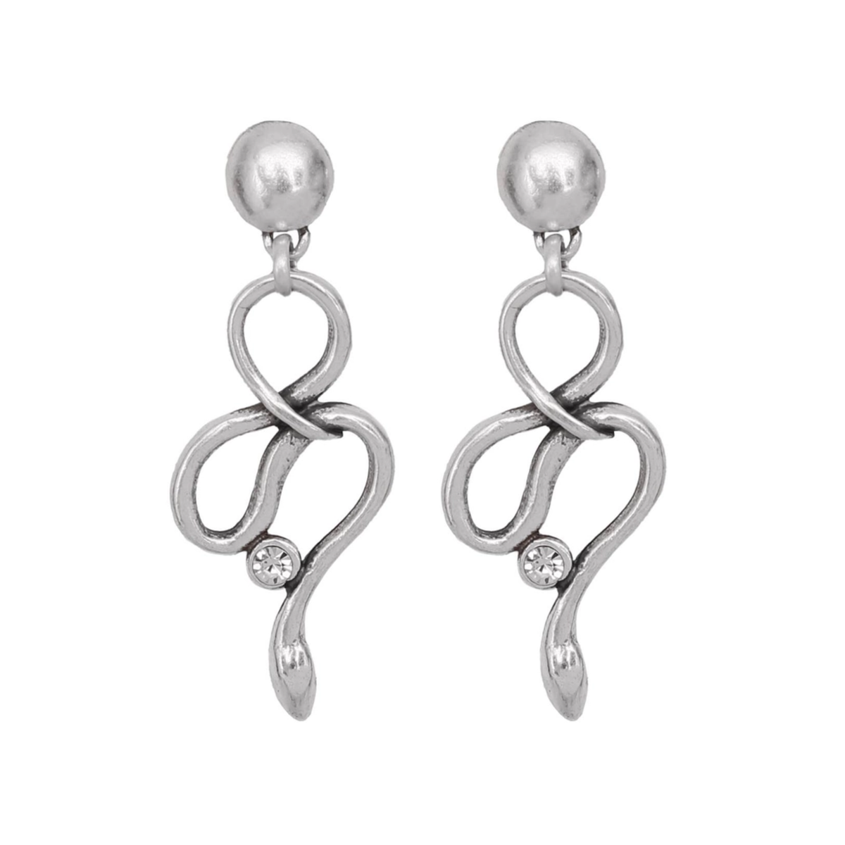 Handmade Crystal Swirl Earrings