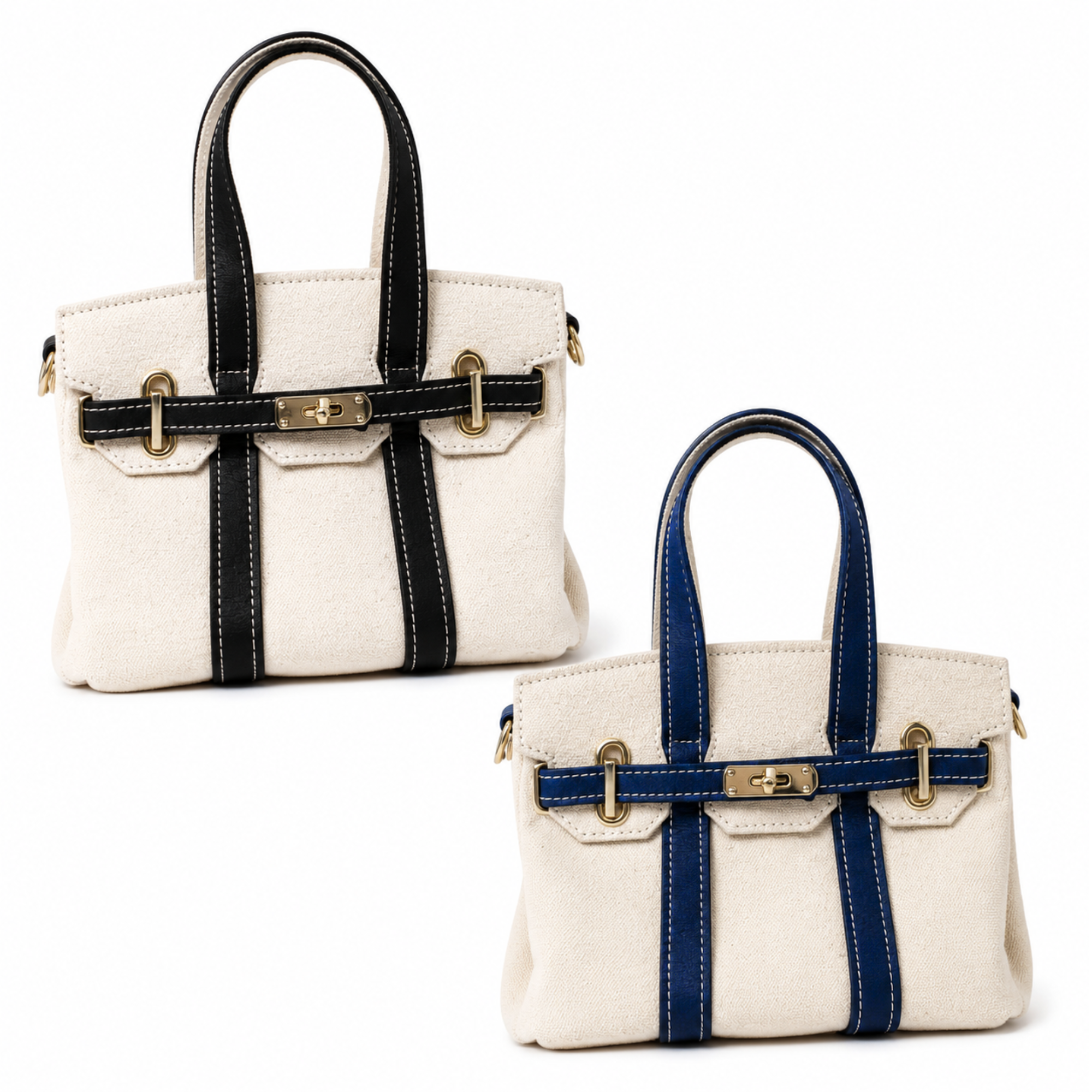 The Nantucket Mini Canvas Tote | Small Canvas Top Handle Crossbody Bag