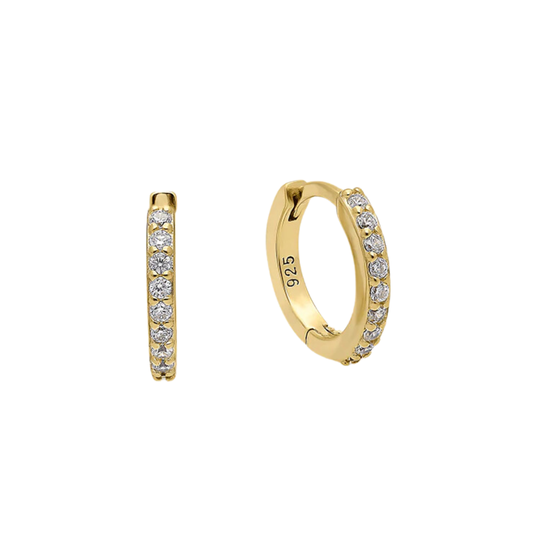 Mini CZ Sterling Silver Huggies - Let's Bag It