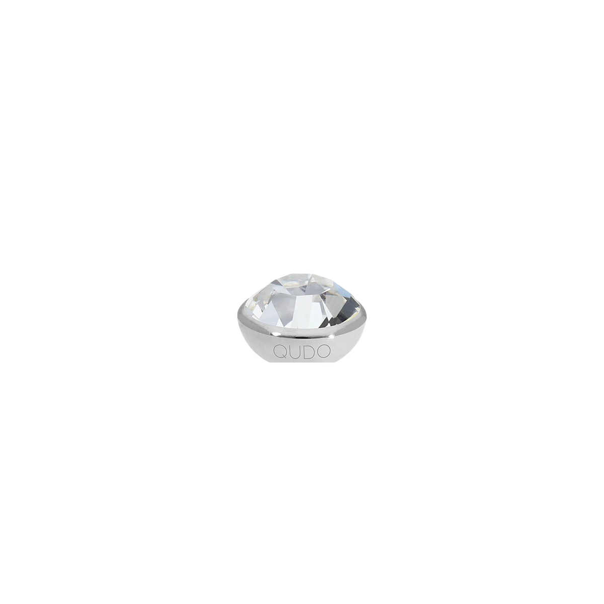 QUDO Crystal/Silver Bottone Top 10MM