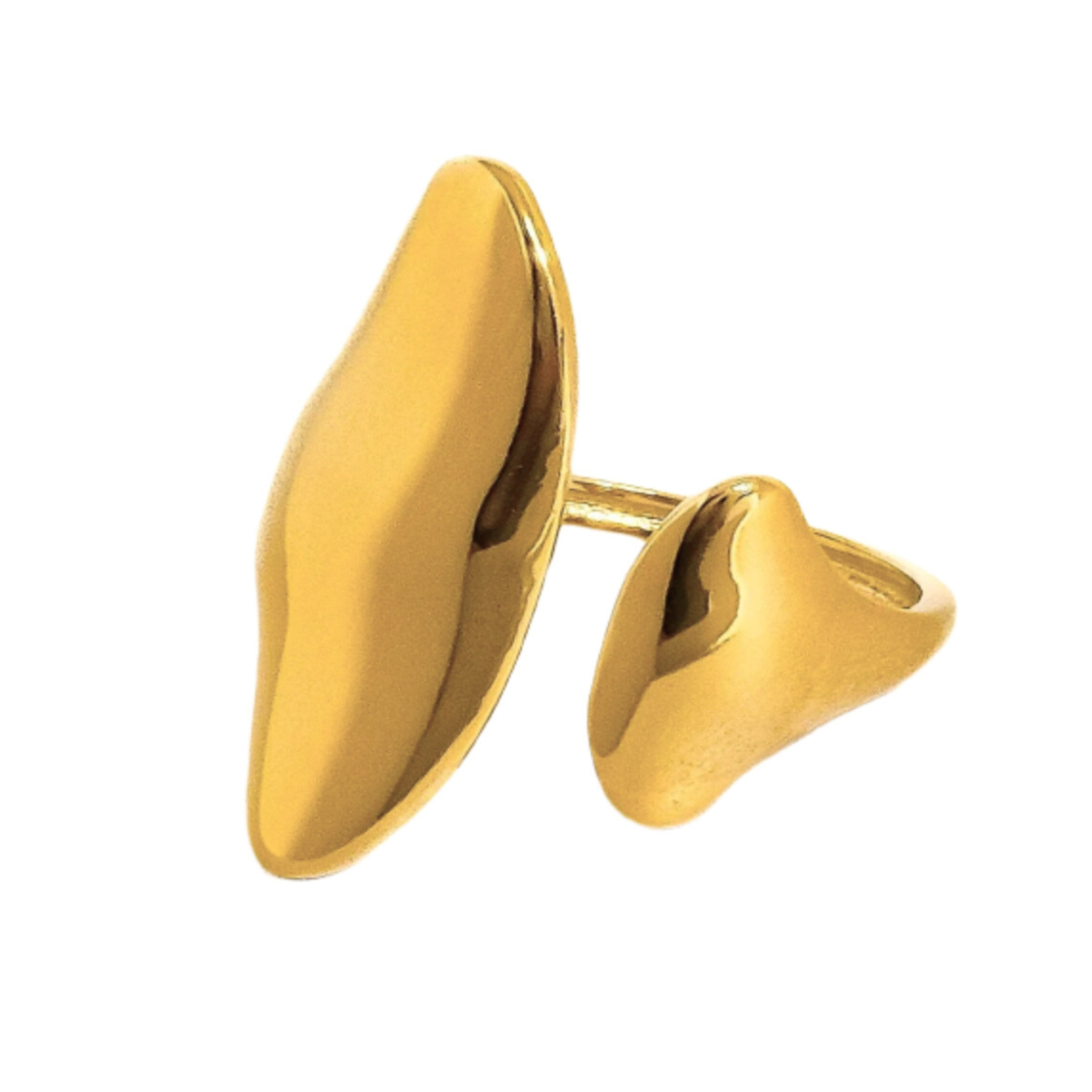 Danielle 18K Gold Non-Tarnish Abstract Statement Ring - Let's Bag It