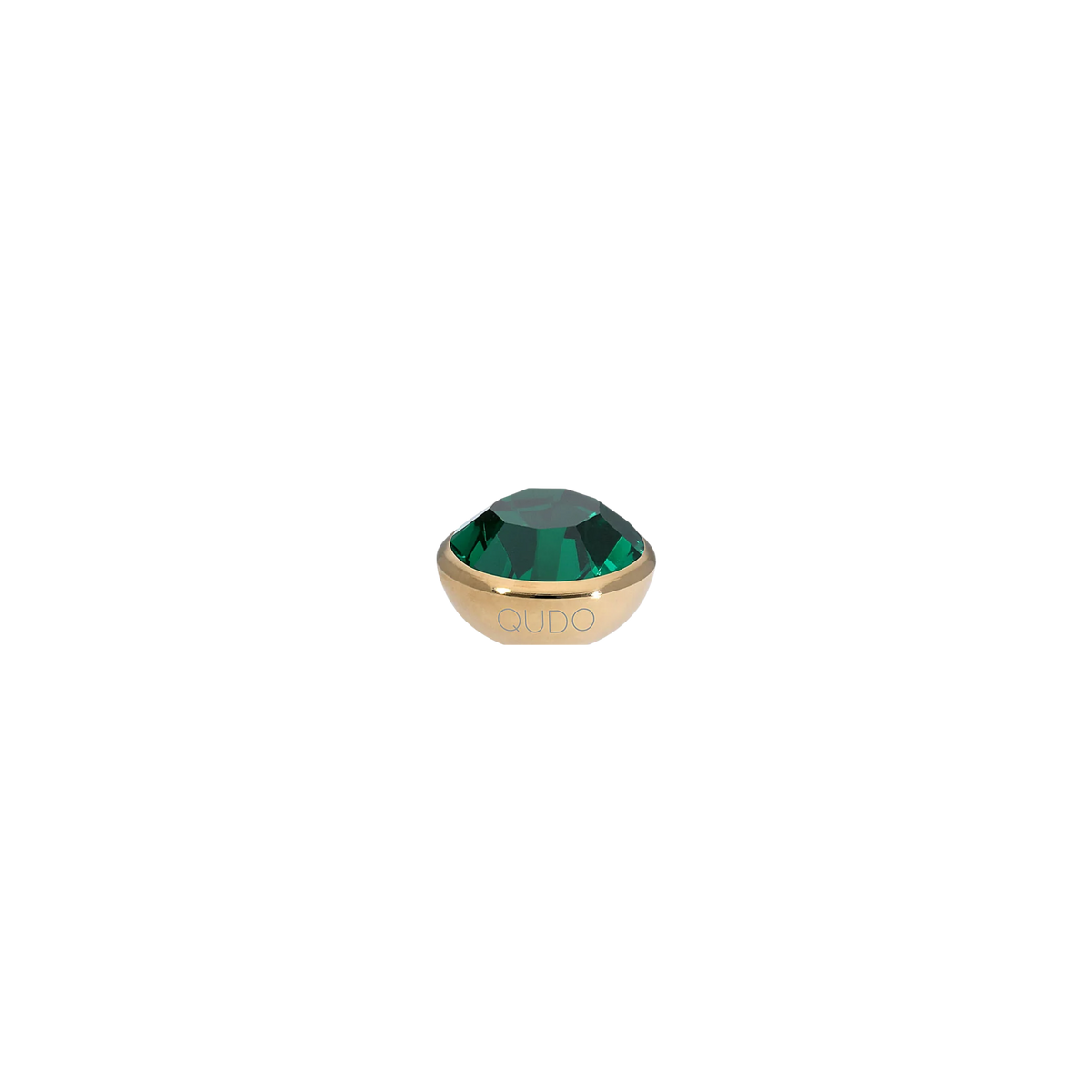 QUDO Emerald/Gold Bottone Top 10mm