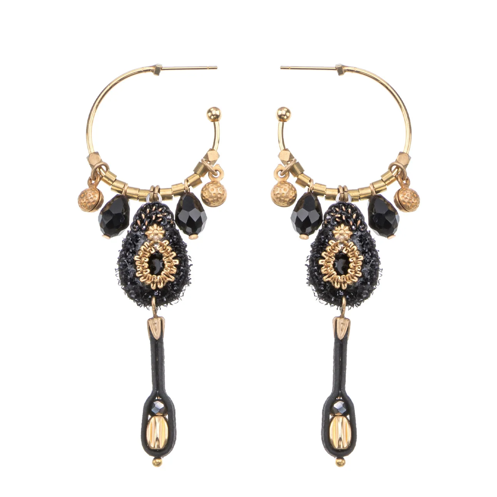 Gilded Black Set, Orzia Earrings
