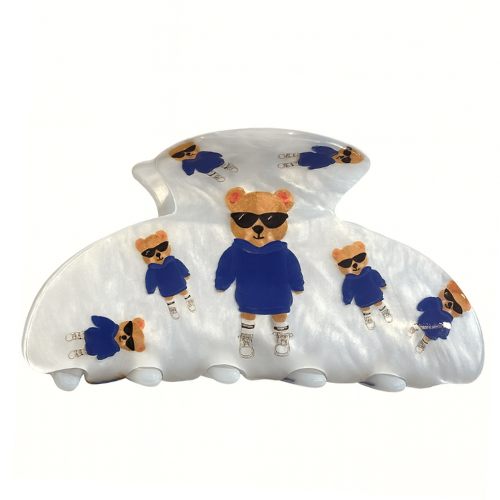 🧸 Teddy Chic Hair Claw Clip