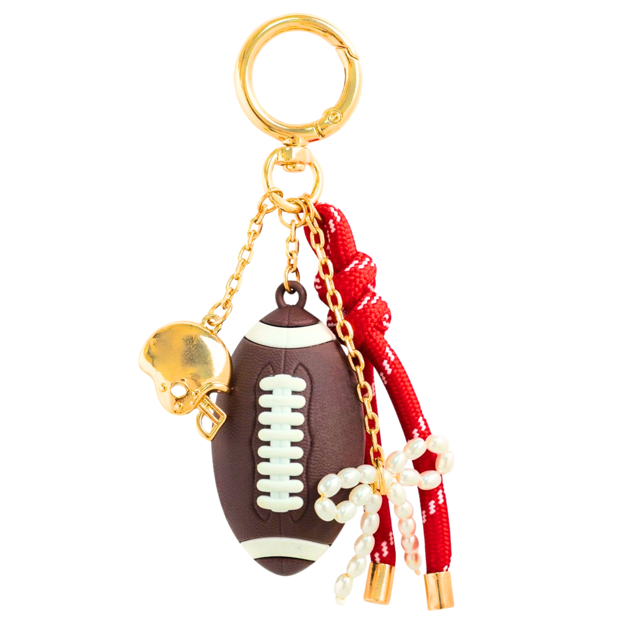 Touchdown Vibes Football Bag Charm