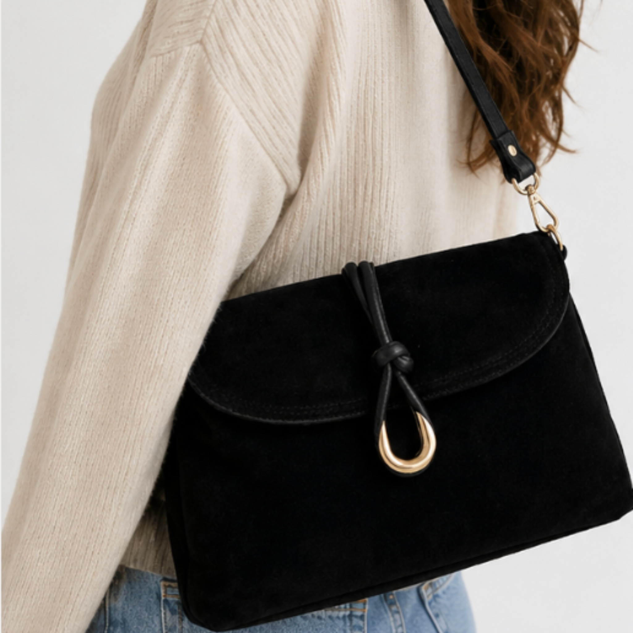 Matilde Large Suede Shoulder Bag