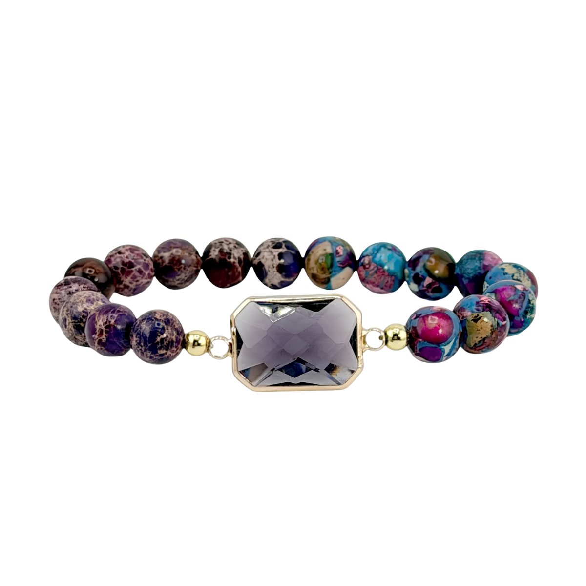 Bellissima Emerald Cut Crystal Gemstone Bracelet