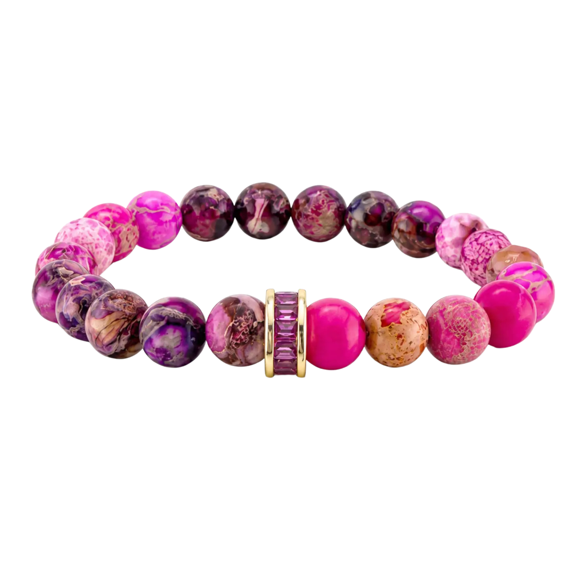 Bellissima Rondelle Gemstone Beaded Bracelet