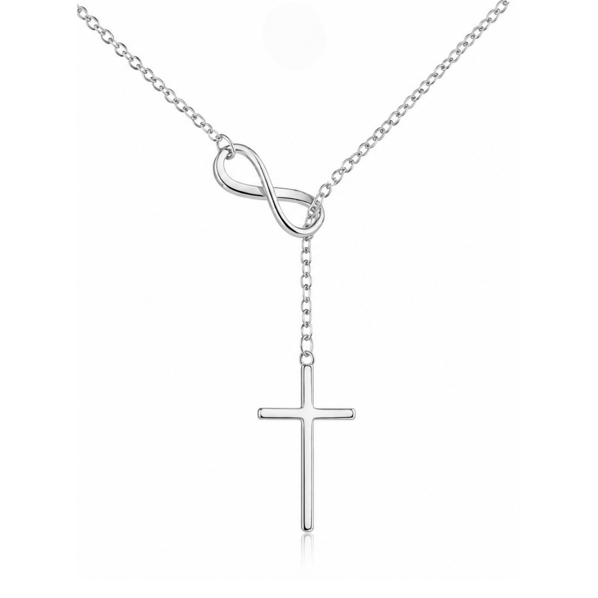 Classic Infinity Cross Lariat Y Necklace