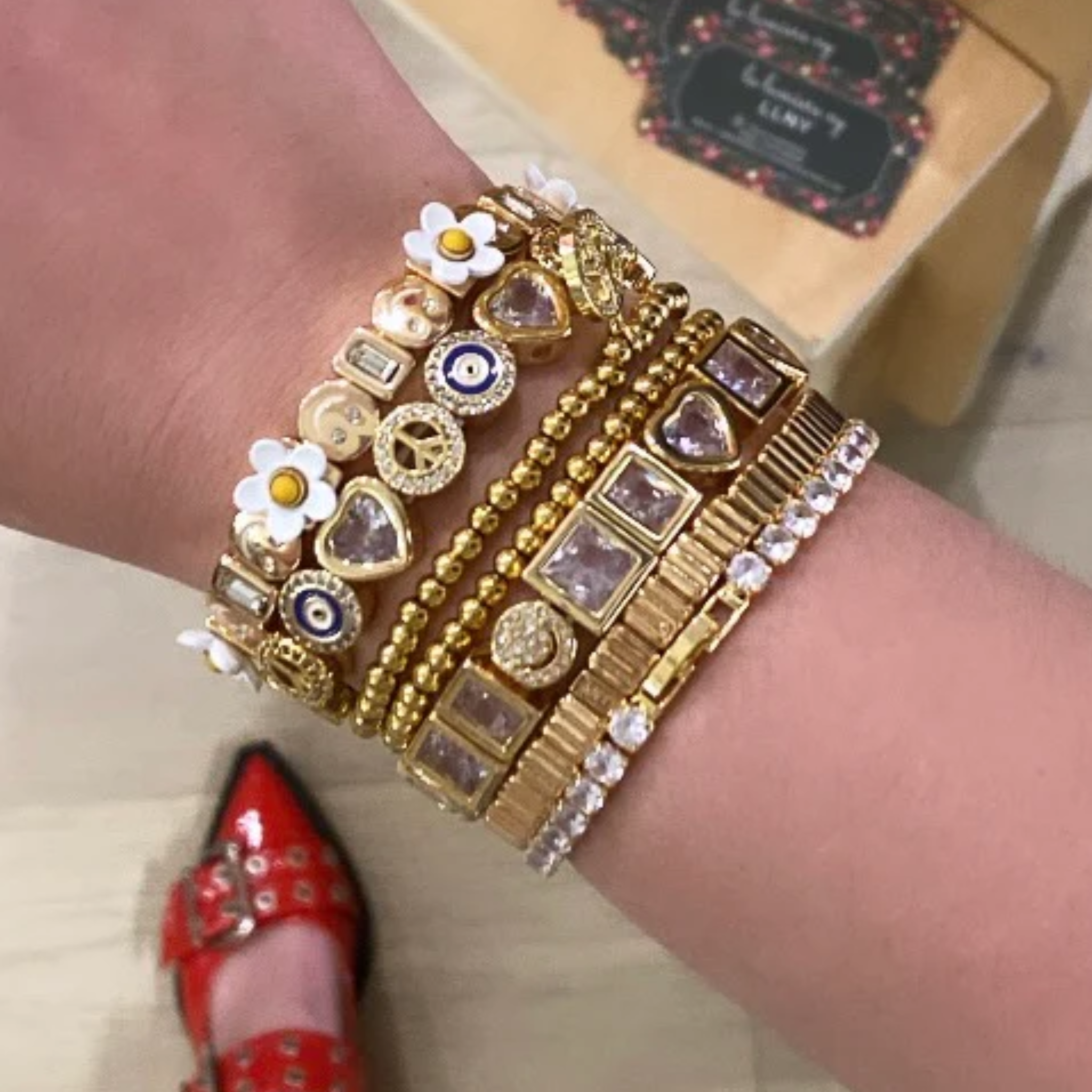 Peace, Love and Everything Good 18k gold