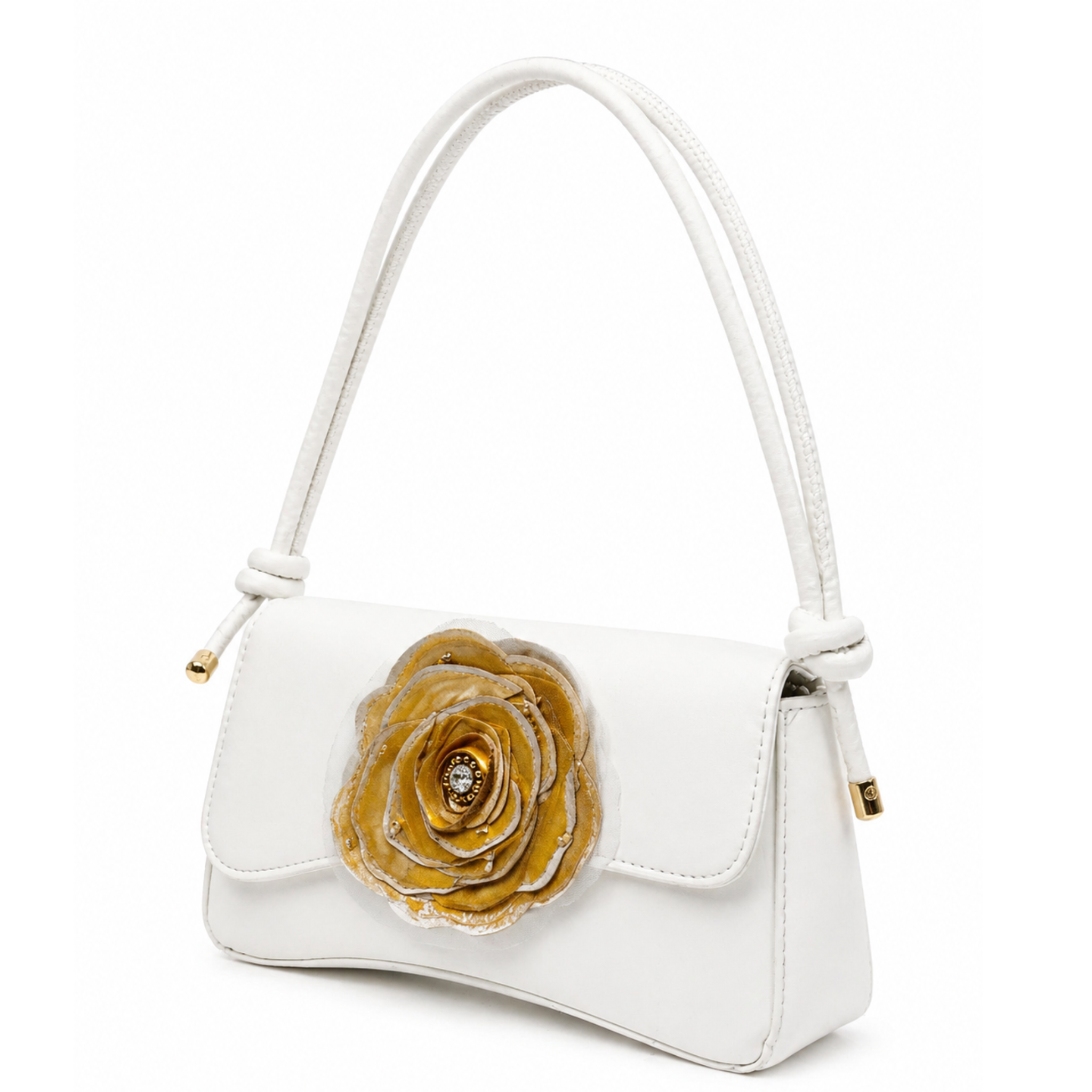 Gianna Valente Gilded Rose handbag with gold accents and elegant design, showcasing a stylish and luxurious women's handbag.