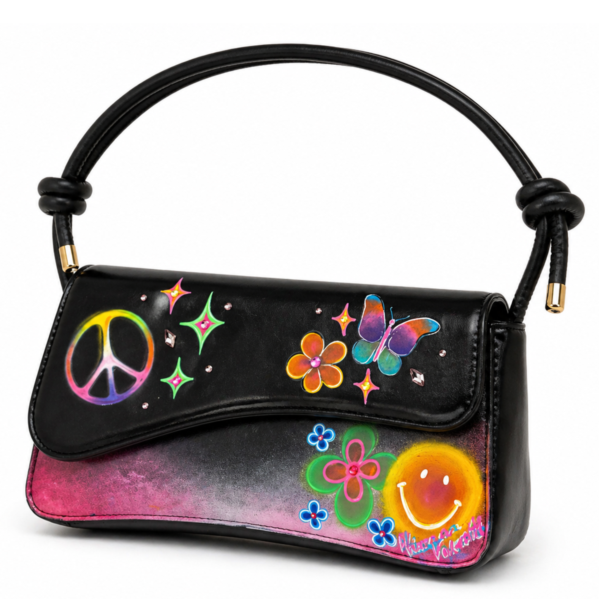 Gianna Valente Cosmic Daydream shoulder bag with celestial print and adjustable strap, stylish accessory for everyday use.