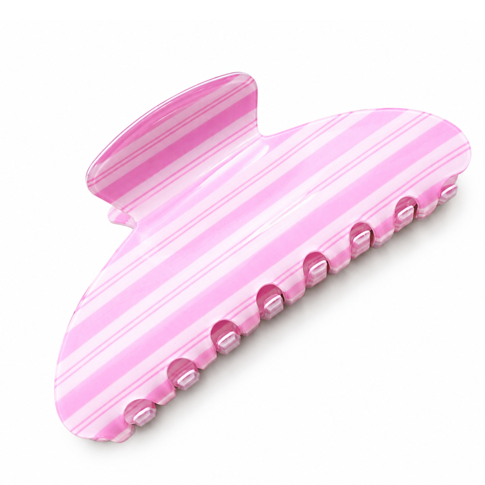 Jumbo Stripe & Plaid Oval Hair Claw Clip