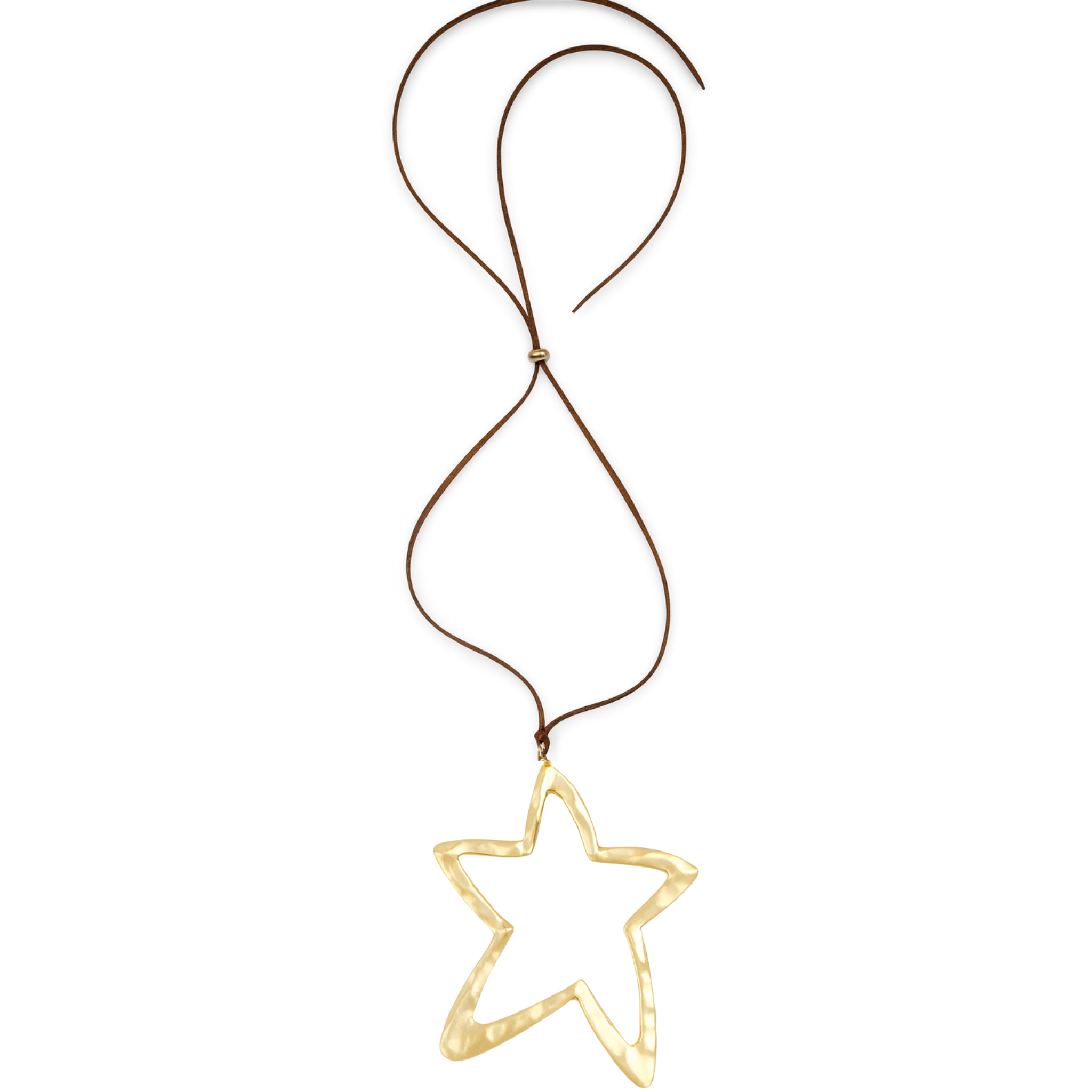 Cowgirl Star Suede Adjustable Pendant Necklace