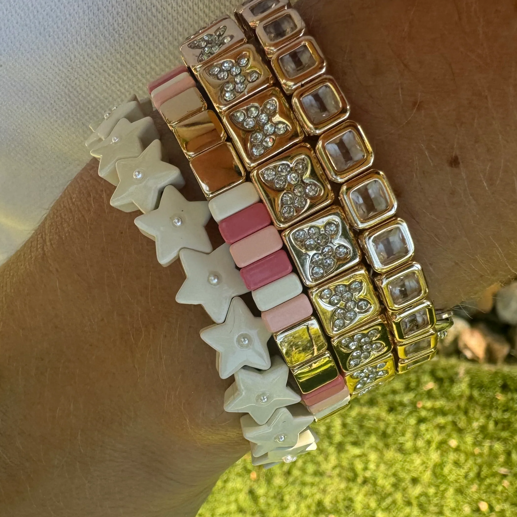 Sparkly Butterly Squares Bracelet