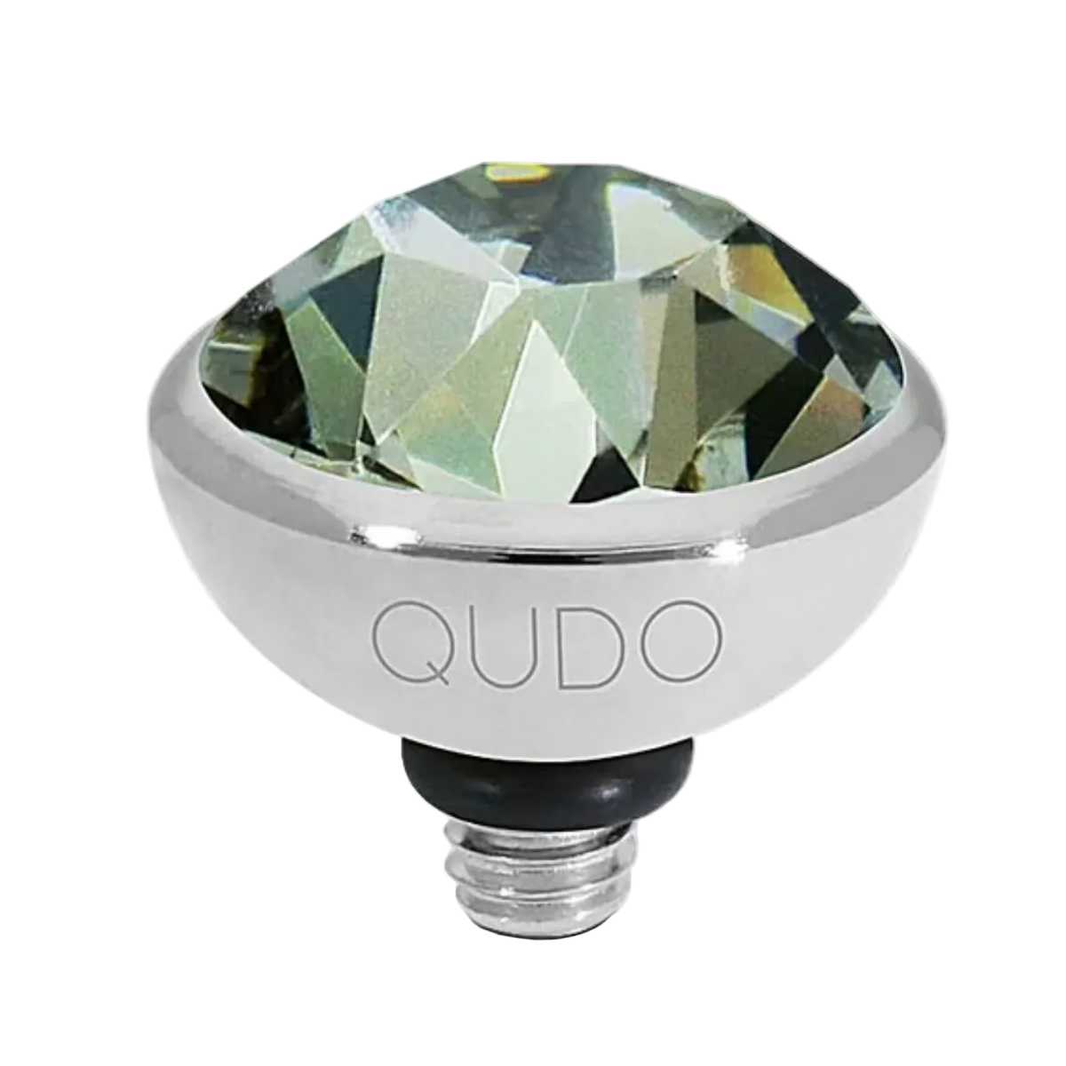 QUDO Black Diamond/Silver Bottone Top 10MM
