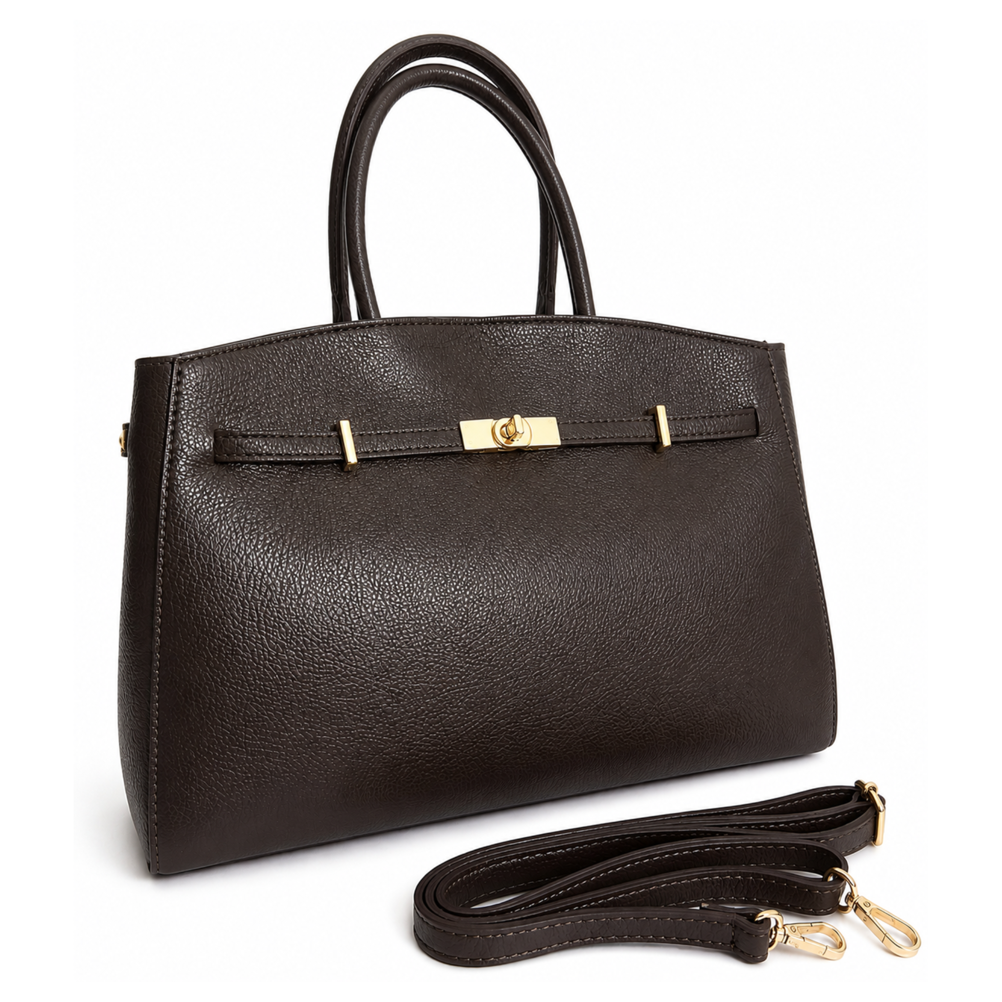 Genuine leather Amelia Big handbag in a stylish design, featuring sturdy handles and a spacious interior, by Private Label.