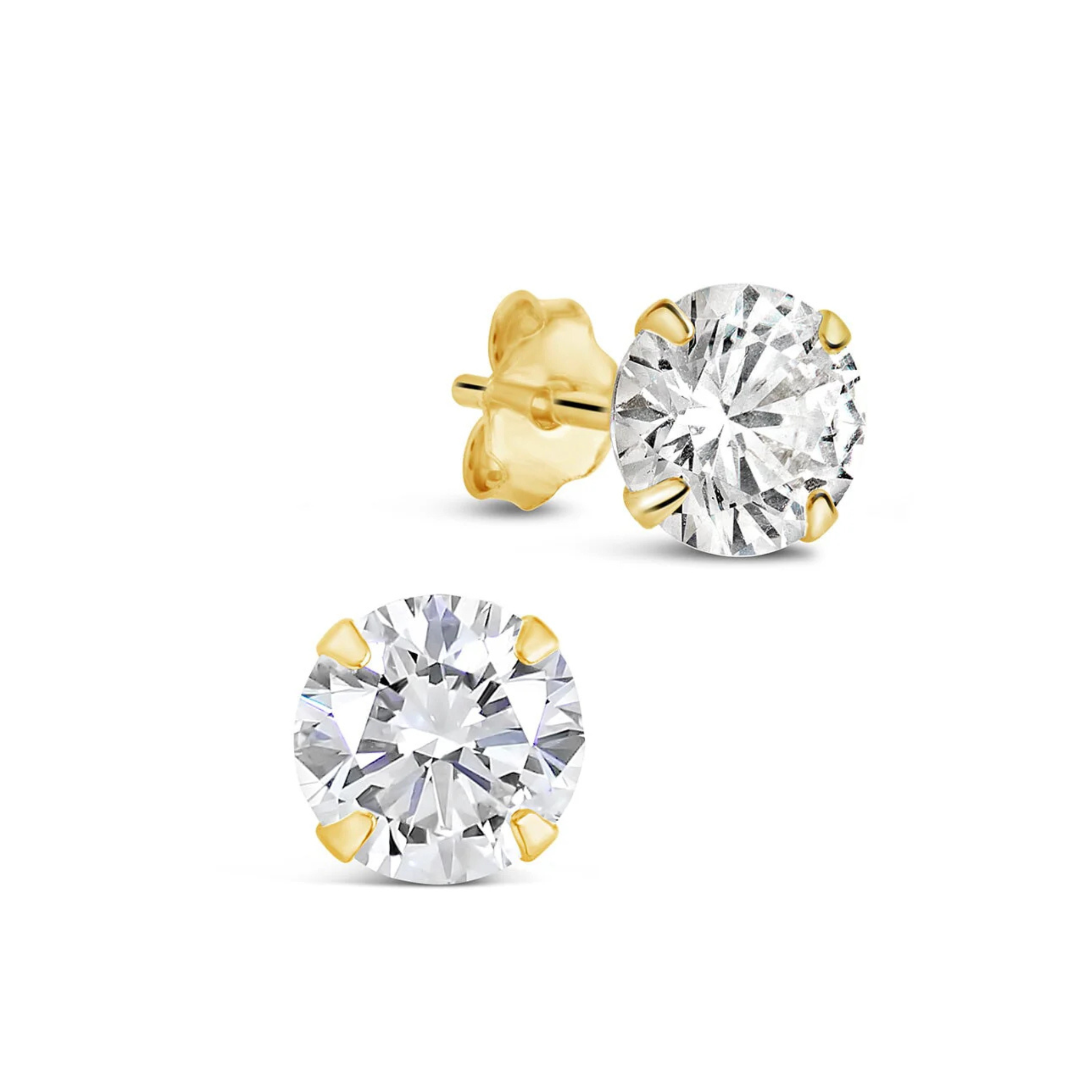 Medium CZ Sterling Silver Studs - Let's Bag It