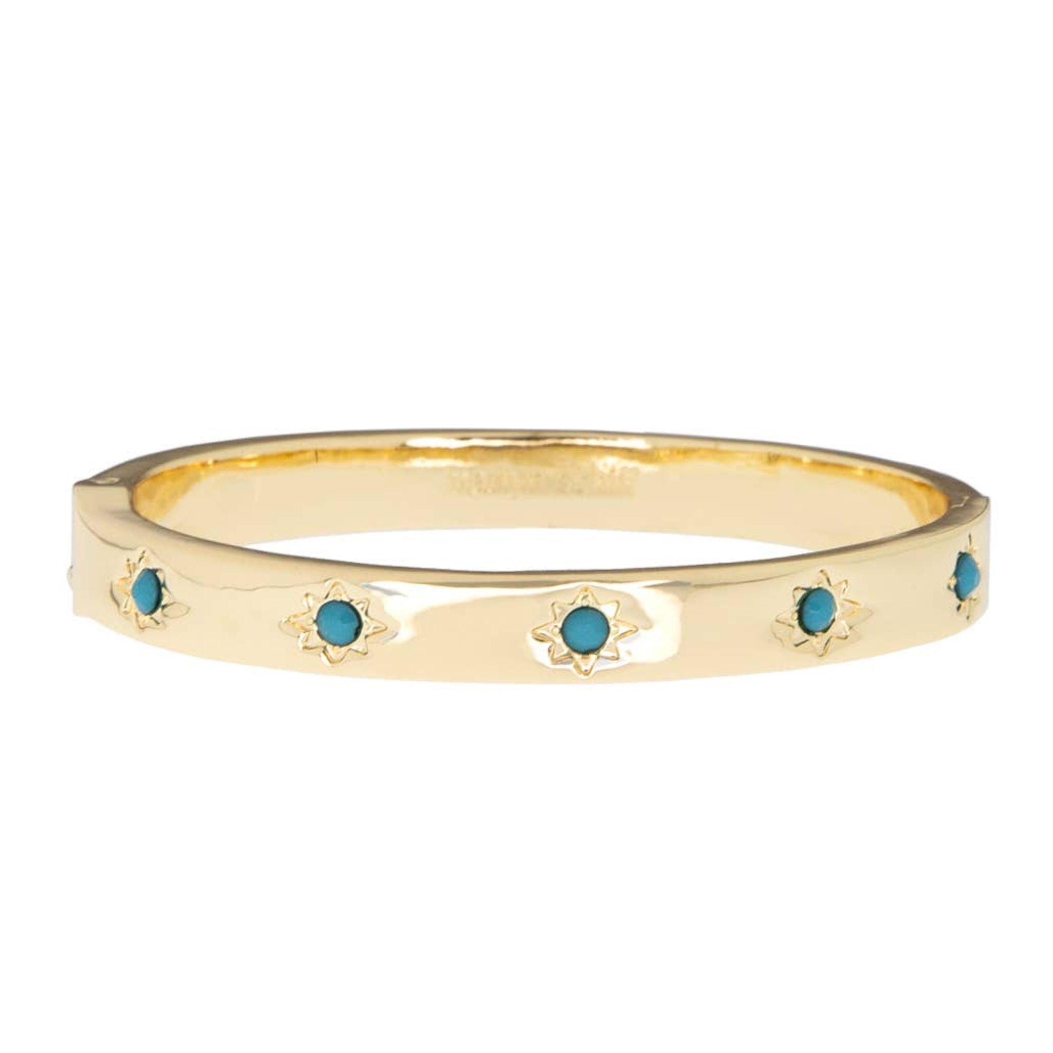 Crystal starburst hinged bangle