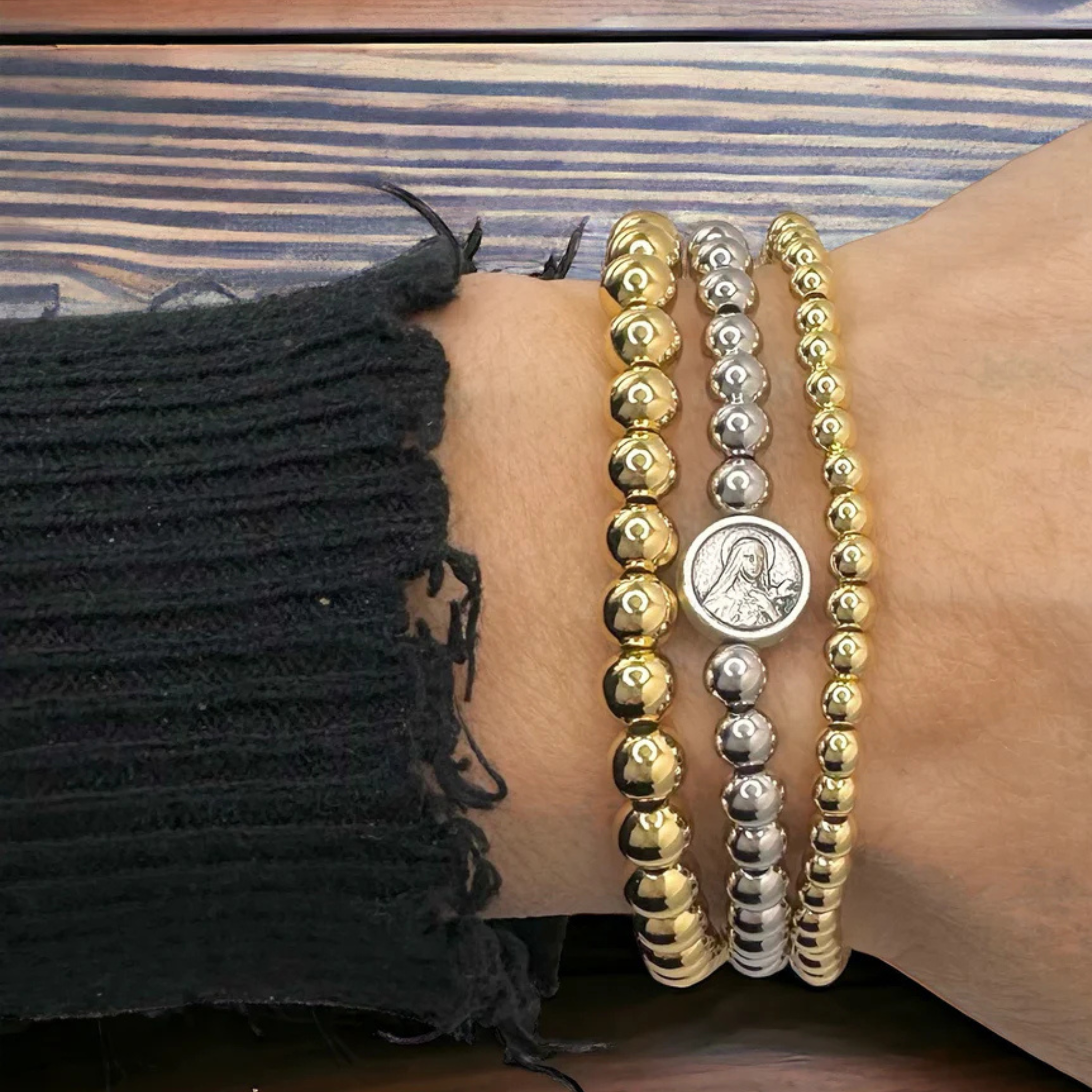 Subliminal Saint Therese Little Flower Beaded Bracelet - Let's Bag It