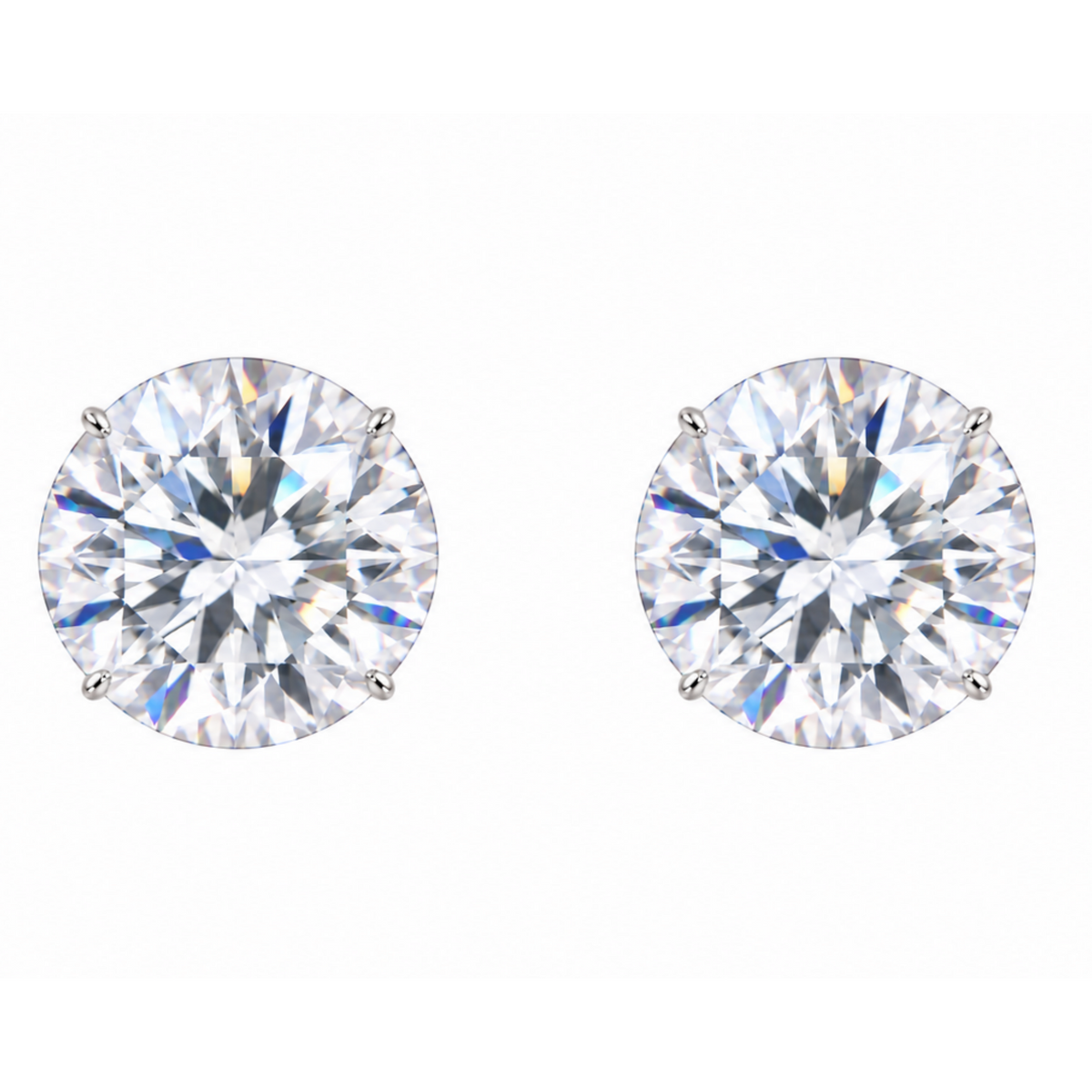Simple round sterling silver stud earrings, 2mm size, shown against a plain background
