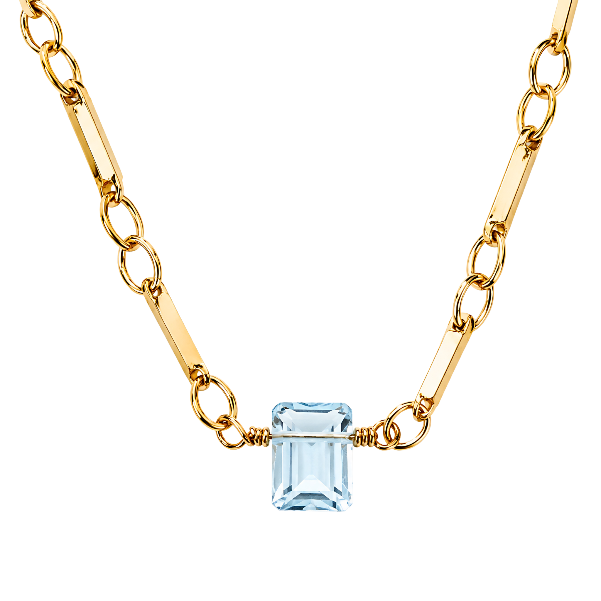 Luna Norte Prism Gems December birthstone necklace featuring a sparkling red gemstone on a delicate chain.