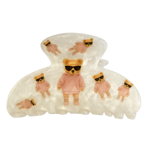 🧸 Teddy Chic Hair Claw Clip