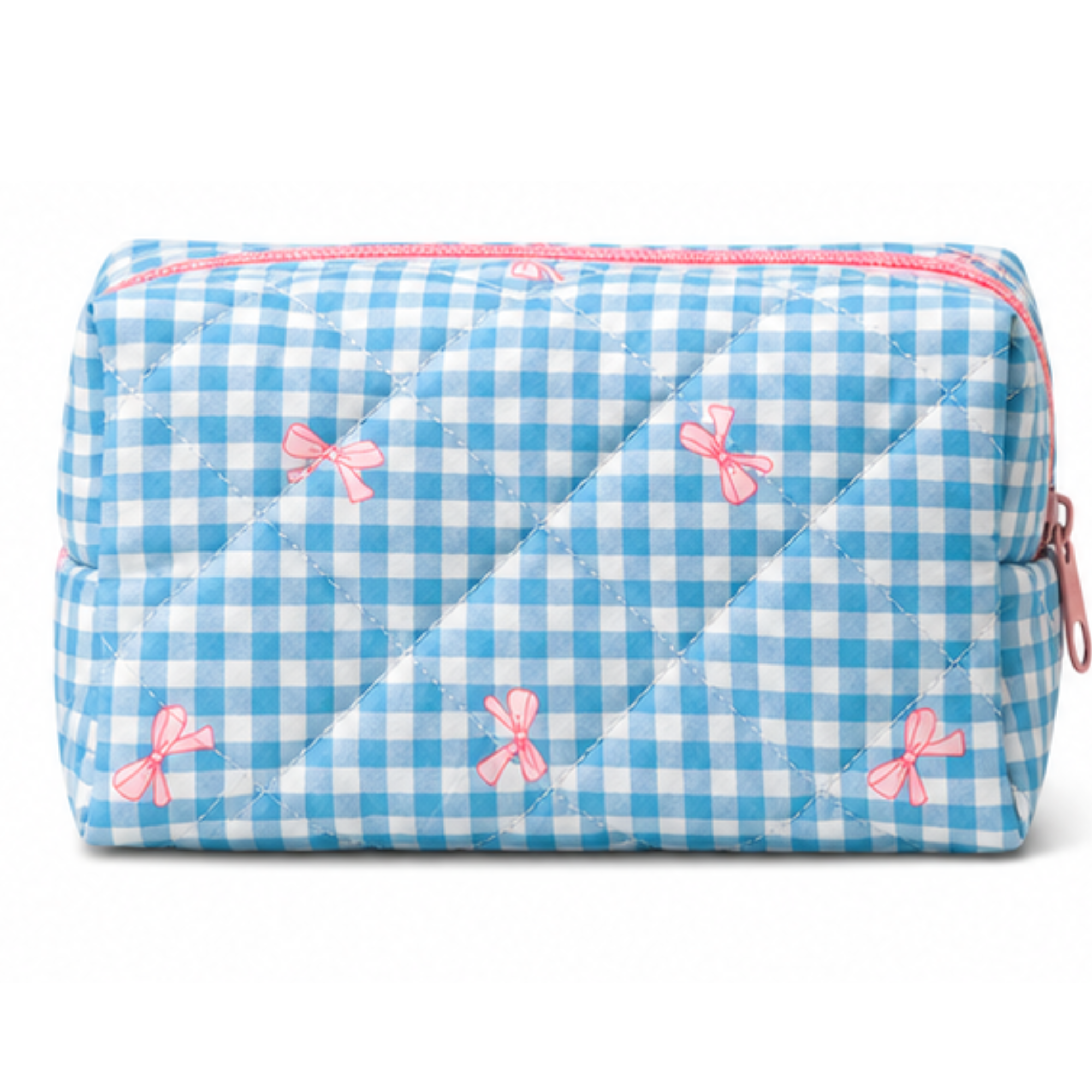 Coquette Quilted Cotton Cosmetic Pouch