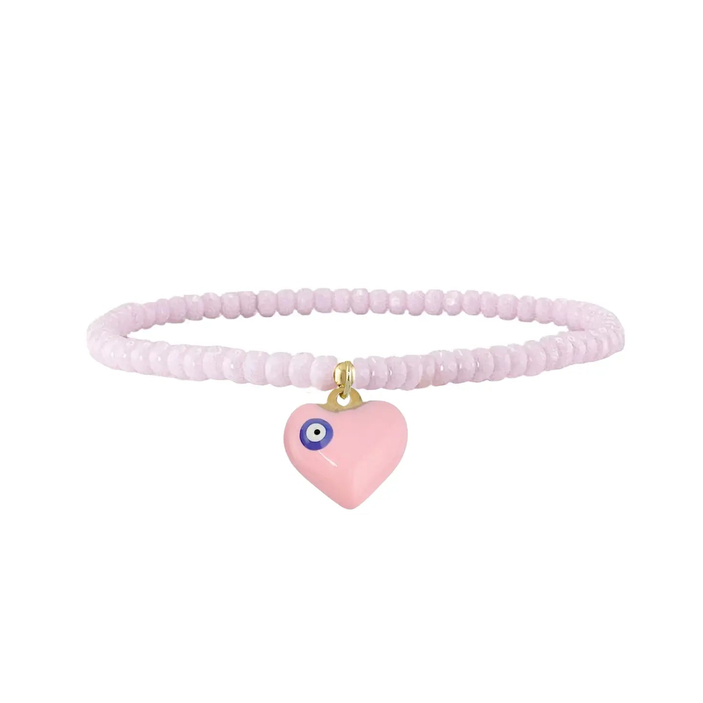 Love Lisa Heart Evil Eye Anklet – Crystal Stretch Anklet