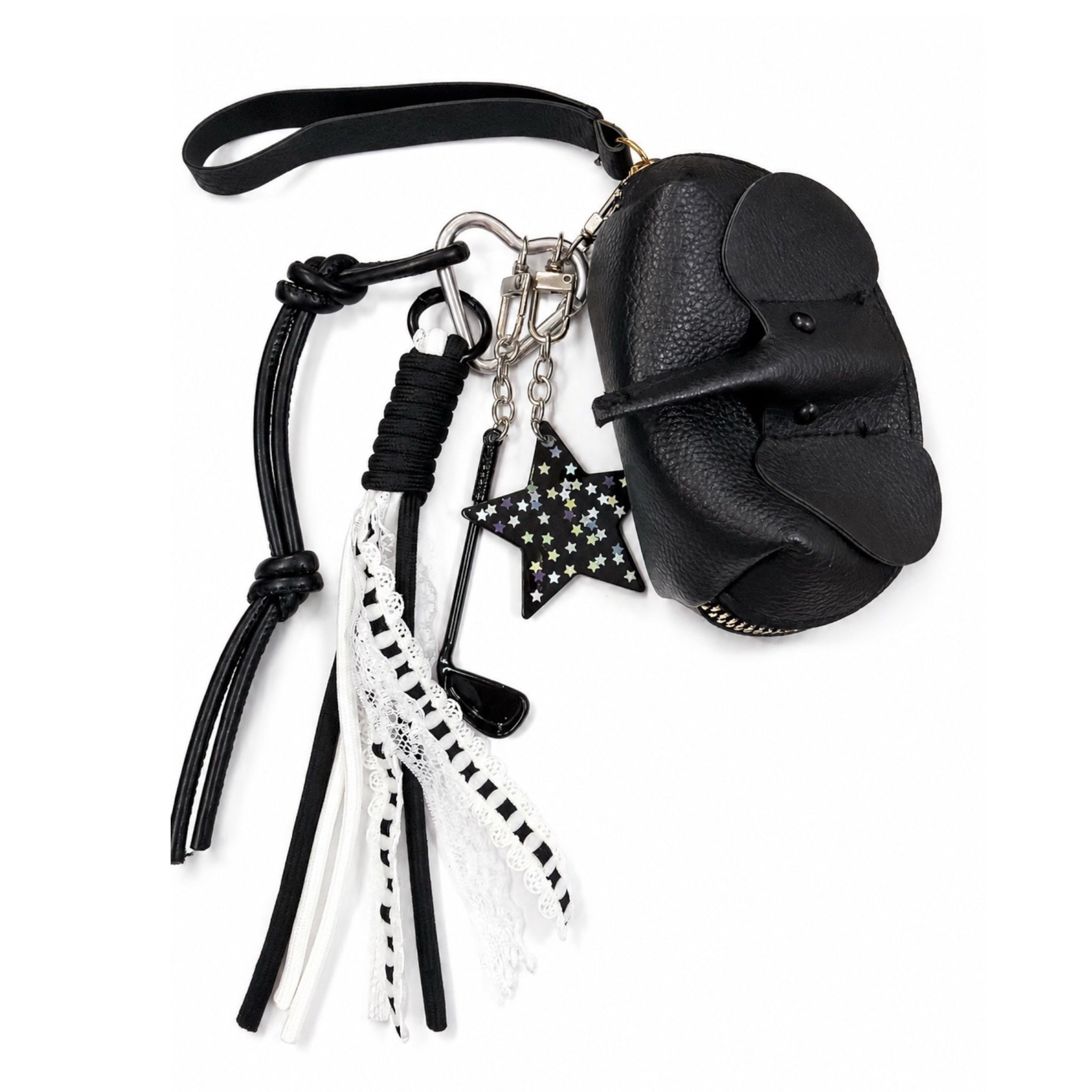 Edgy Elephant Bag Charm