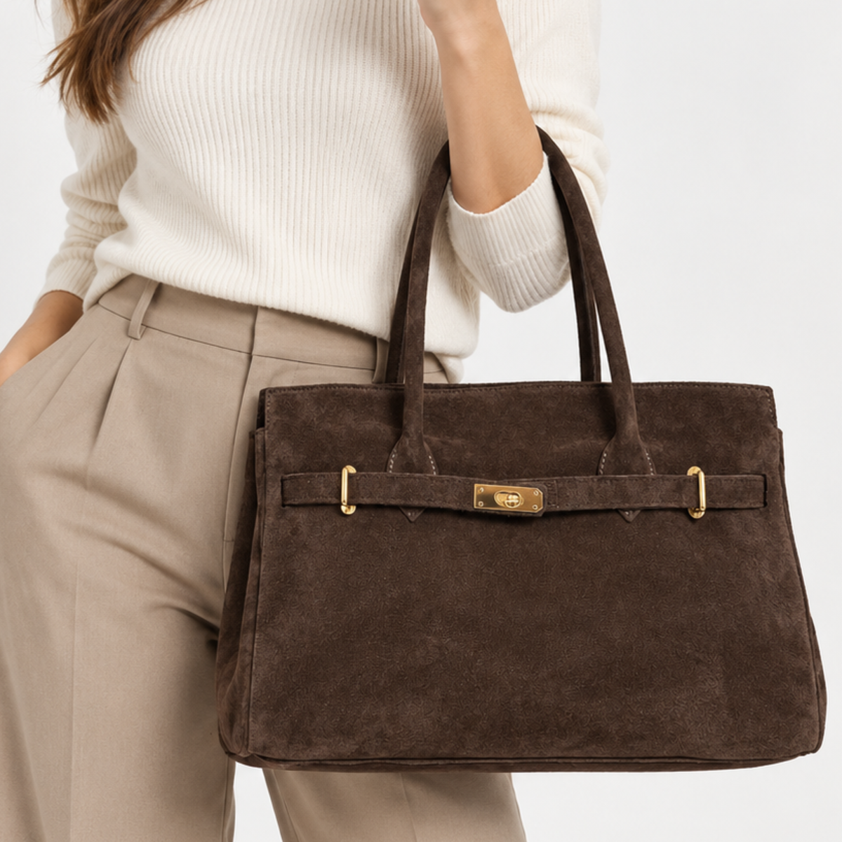 The Sienna Suede Satchel