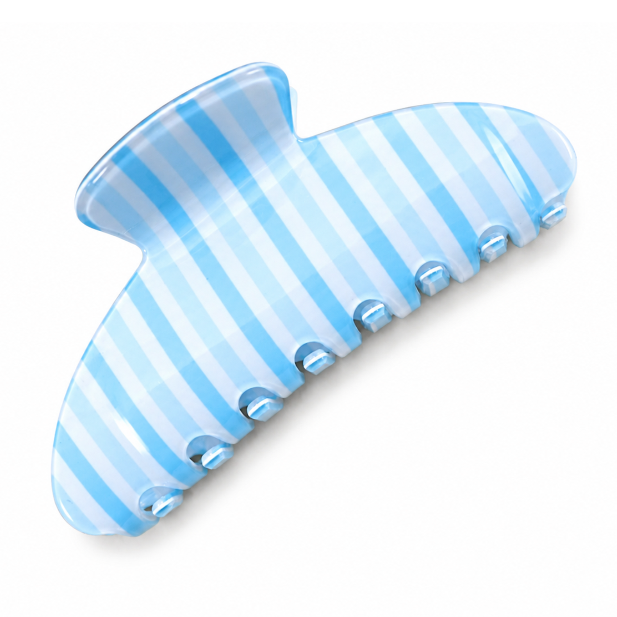 Jumbo Stripe & Plaid Oval Hair Claw Clip