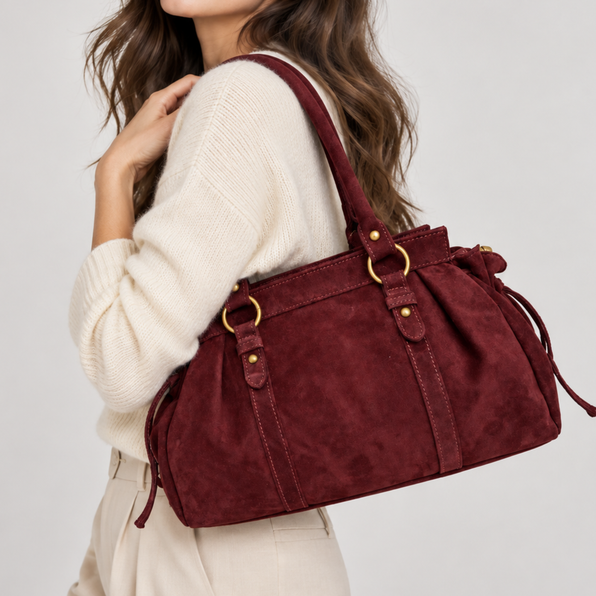 The Camille Suede Satchel