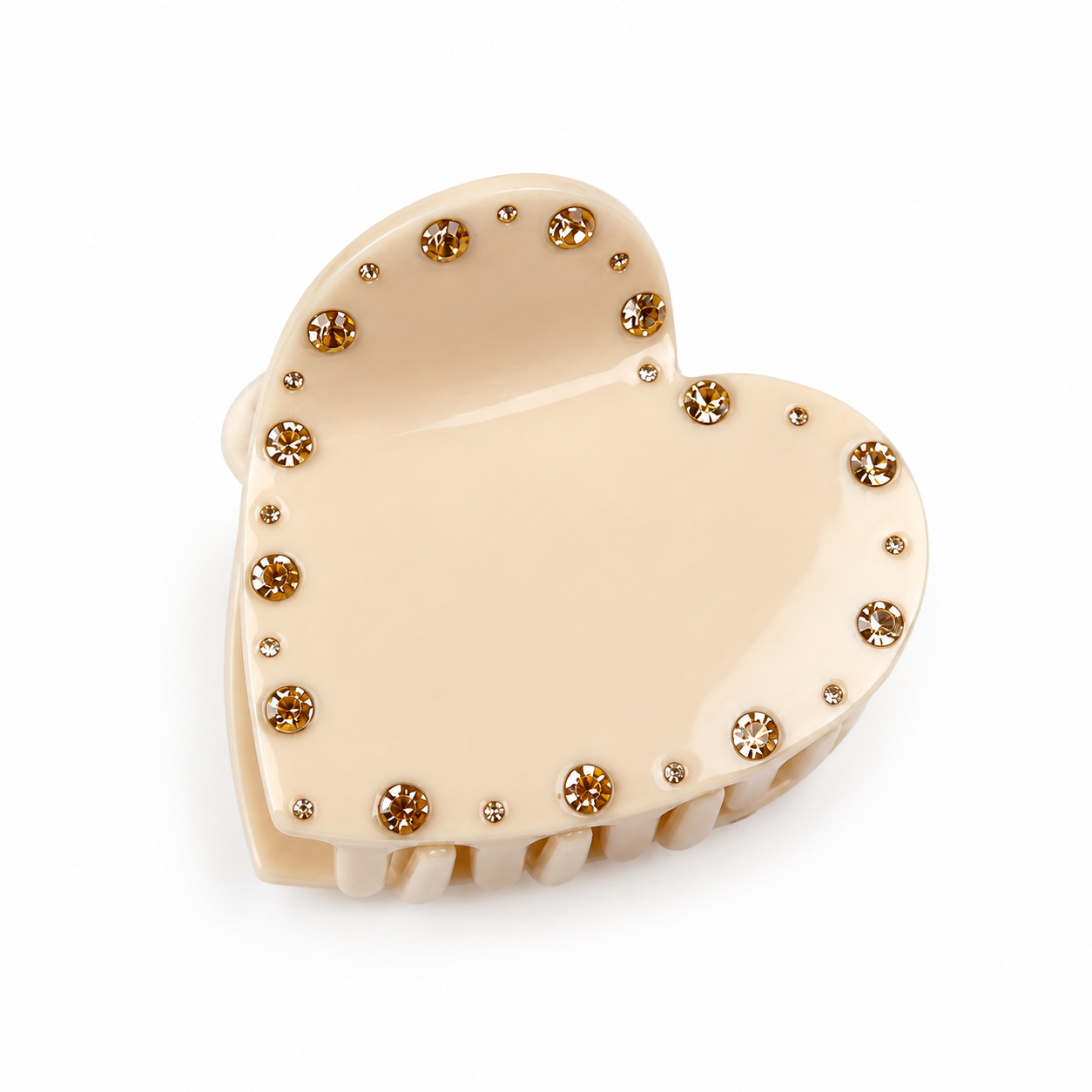 Love Hair Clip with Rhinestones