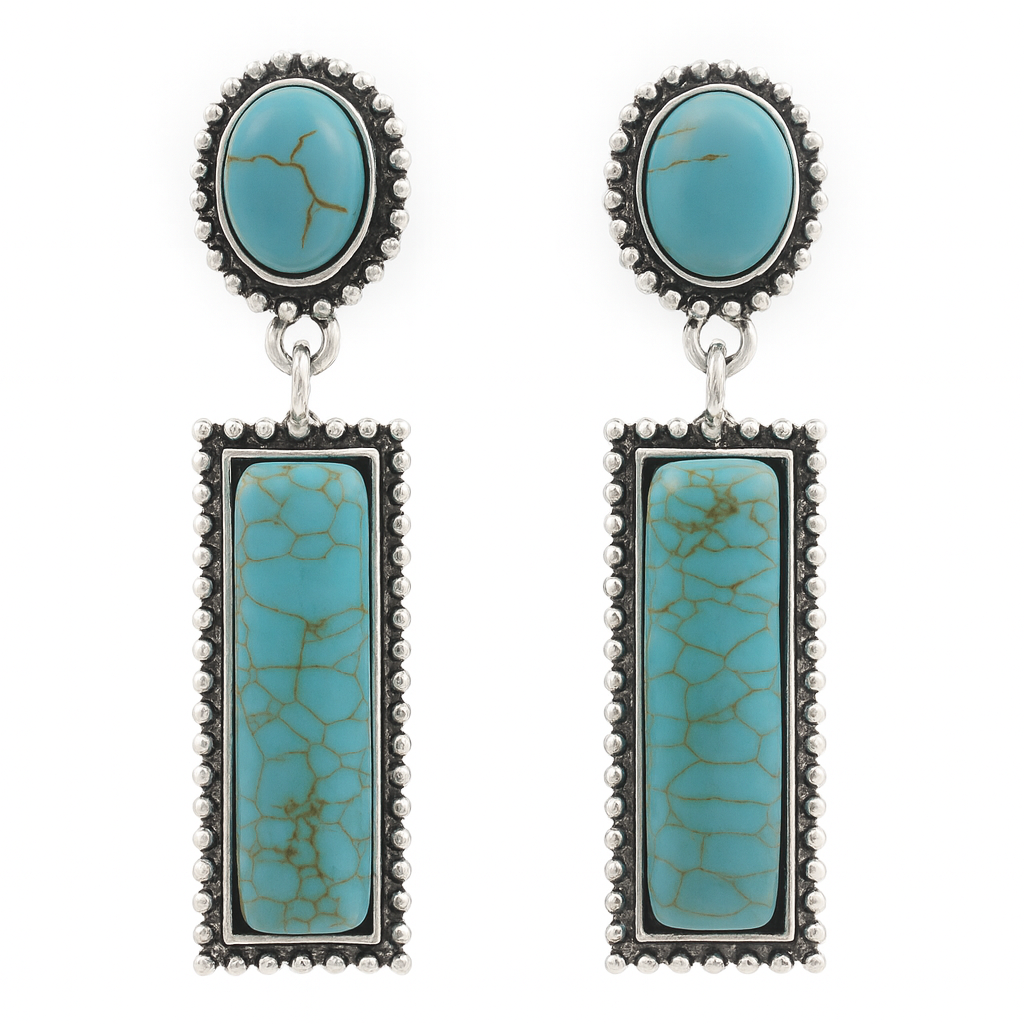 Vintage Turquoise Stick Earrings