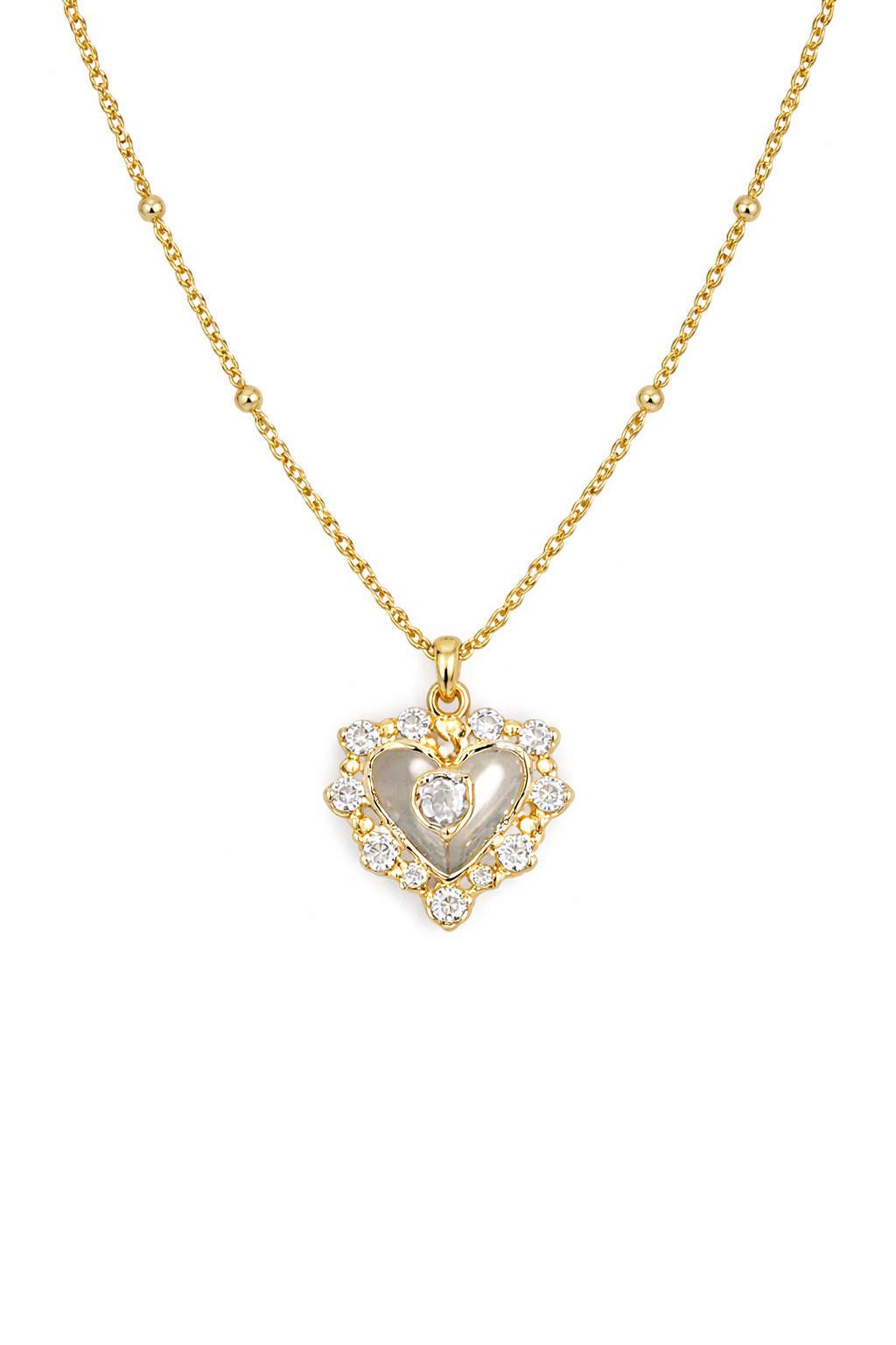 Heart cz necklace