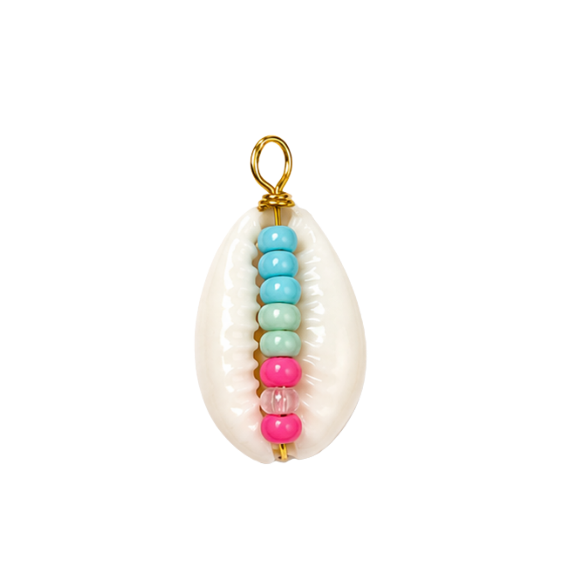 Colorful Beaded Shell Charms
