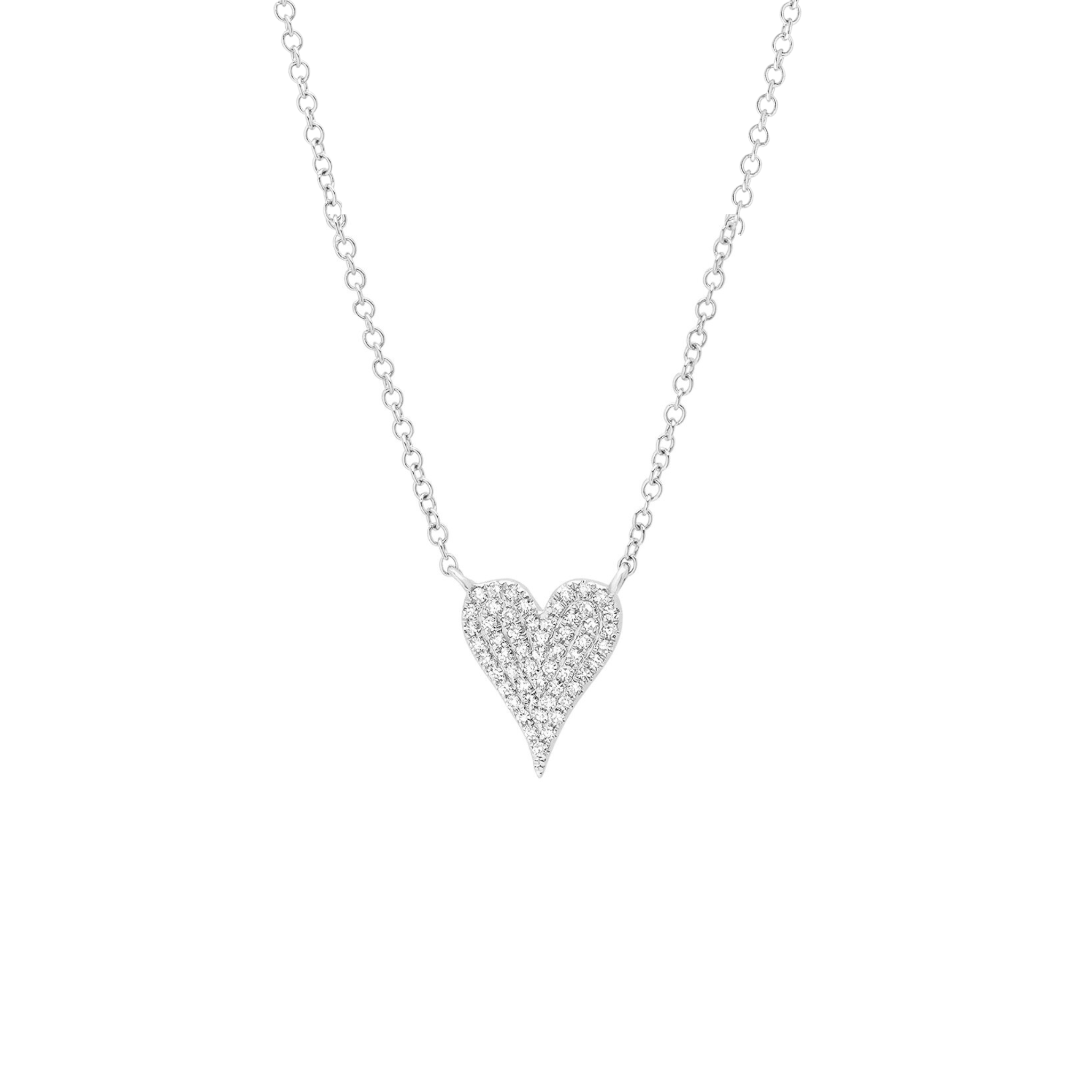 Heart CZ Necklace - Sterling Silver 925